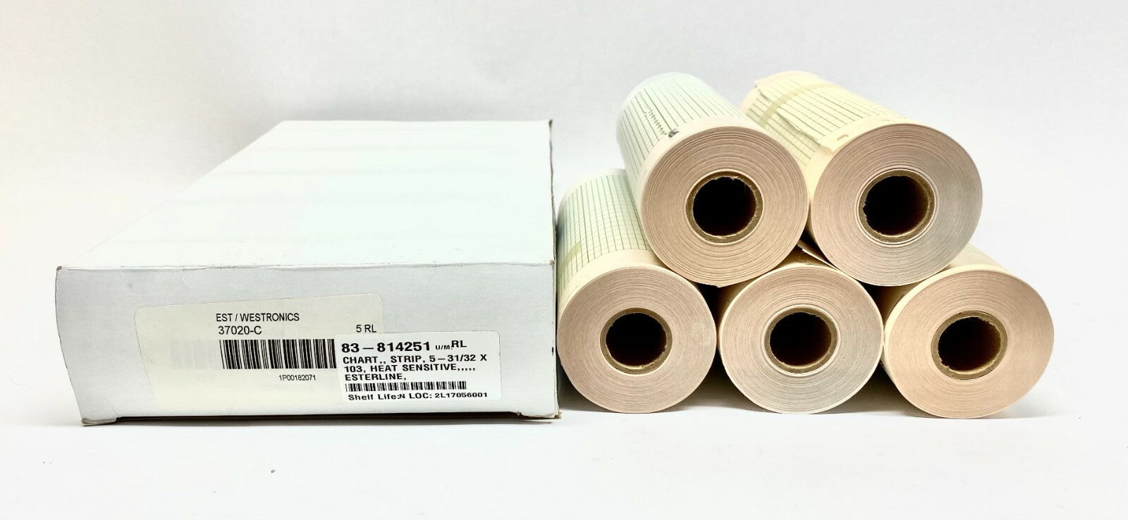 Westronics 37020-C Strip Charts 5-31/32" x 103' BOX OF 5 Rolls - New - Maverick Industrial Sales