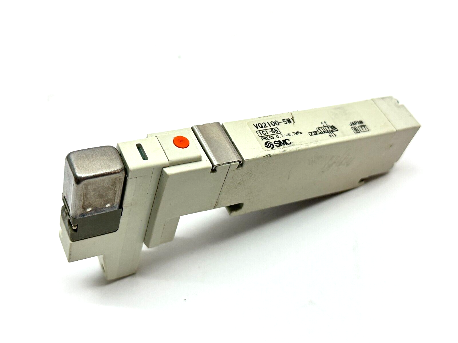 SMC VQ2100-5W1 Solenoid Valve 5-Port Plug-In 24VDC - Used - Maverick Industrial Sales