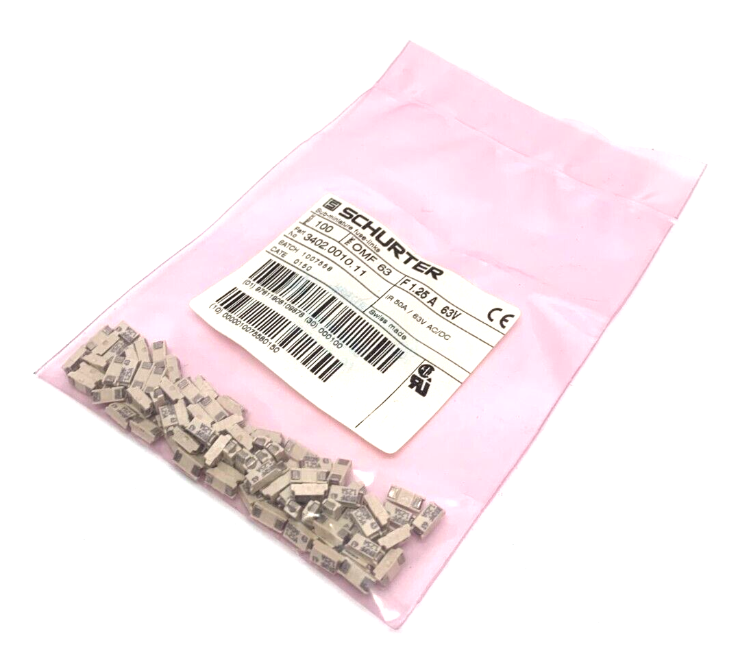 3402.0010.11 | Schurter Sub-Miniature Fuse Links PACK OF 100 - New - Maverick Industrial Sales