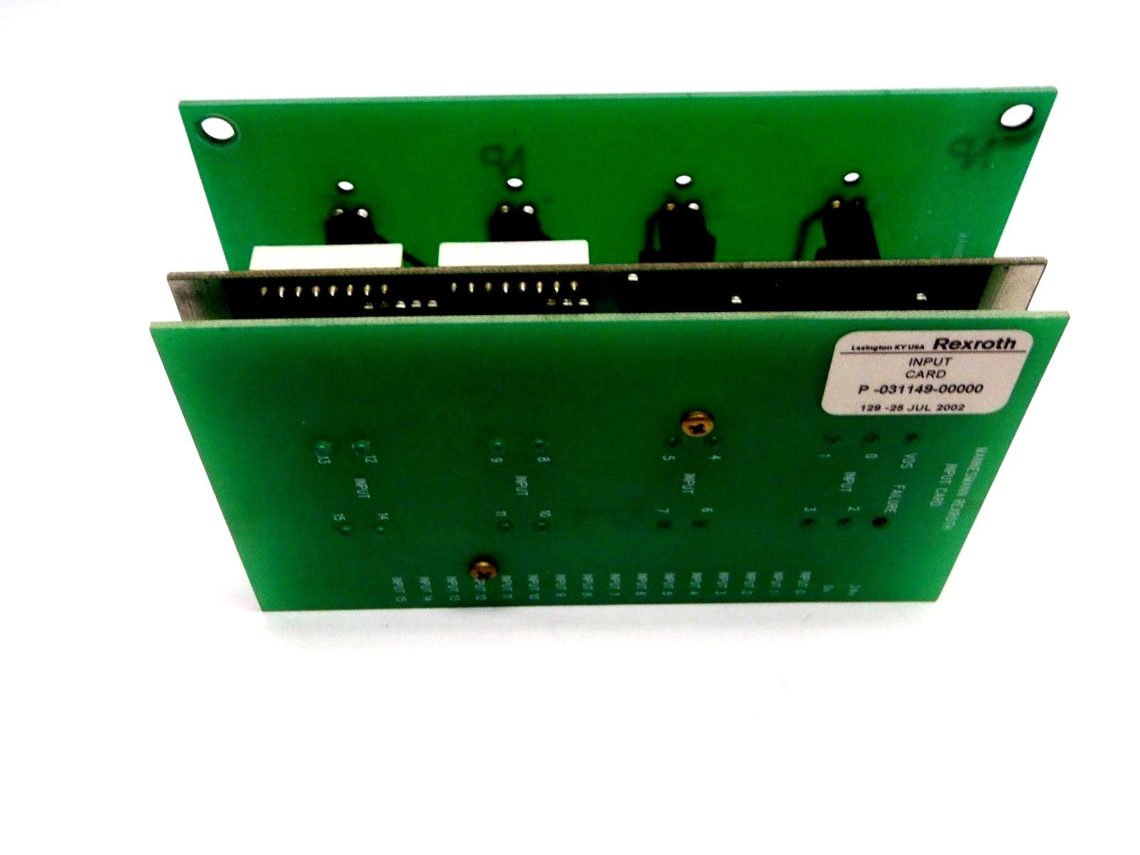 P-031149-00000 5460517102 | Mannesmann Rexroth P-031149-00000 24V 15 Total Input Card 5460517102 - Used - Maverick Industrial Sales