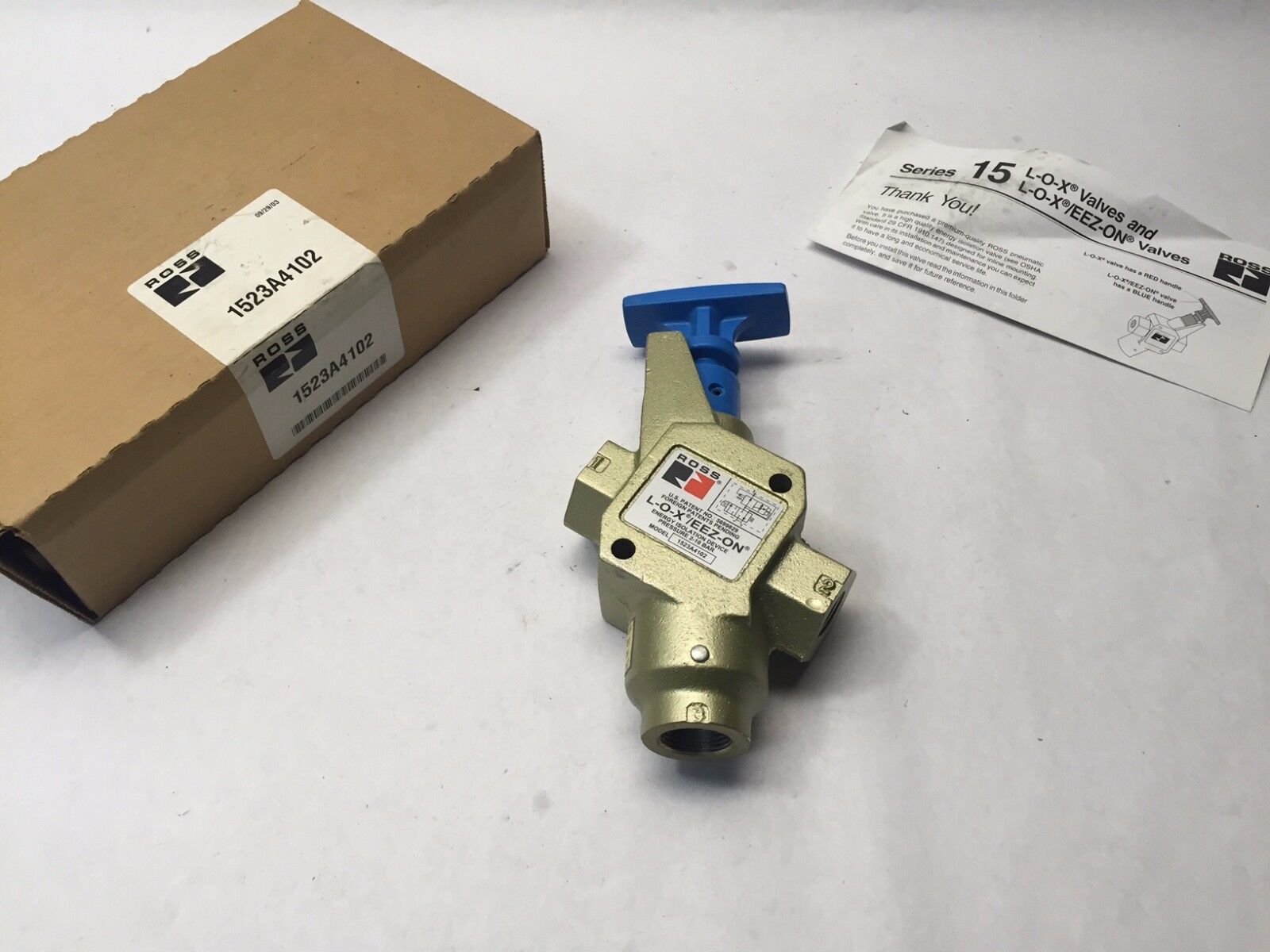 Ross Model 1523A4102 L-O-X/EEZ-ON Energy Isolation Pressure Valve - New – Open box - Maverick Industrial Sales