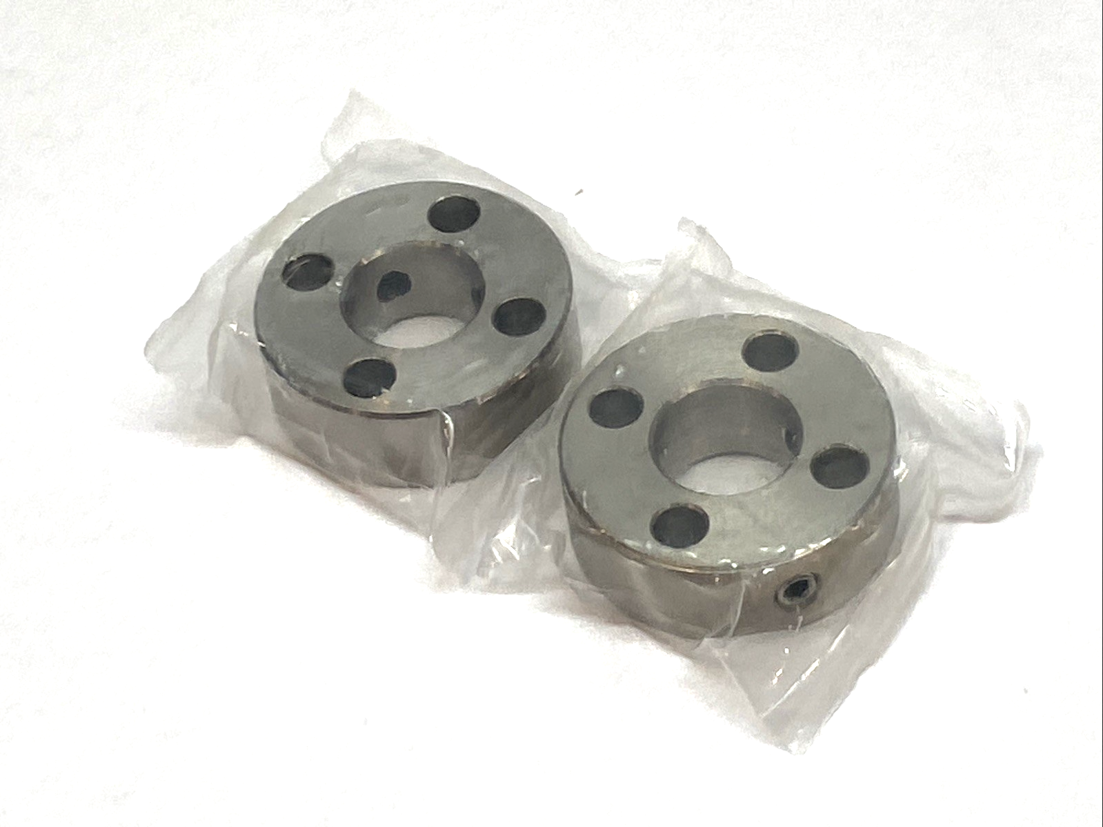 PSCMN15 | Misumi Shaft Collar 15mm Set Screw 4-Hole Nickel Plated Steel LOT OF 2 - New - Maverick Industrial Sales
