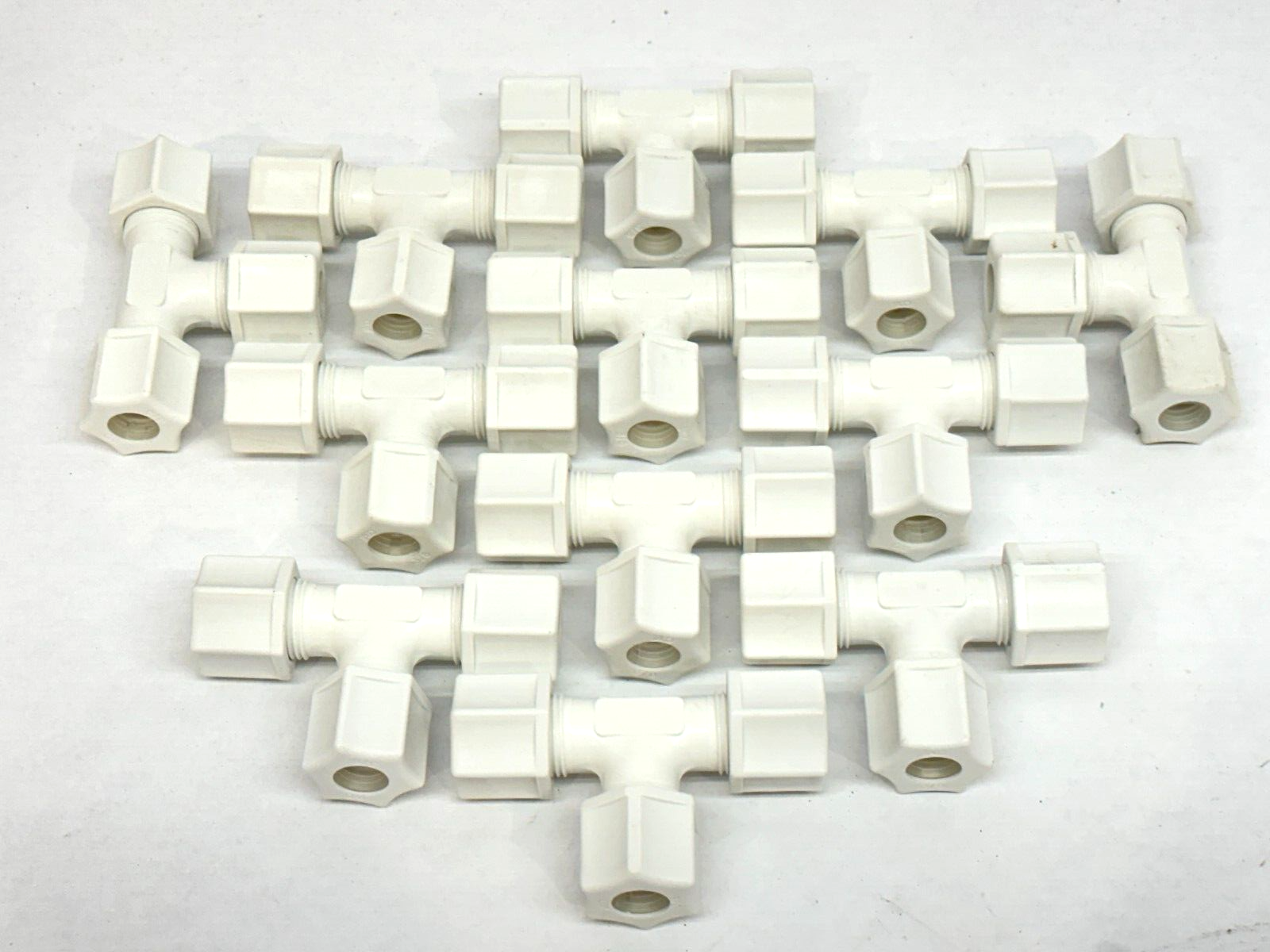 JACO 70-6-P-O Polypropylene Union Tee 3/8" OD Tube LOT OF 12 - New – Open box - Maverick Industrial Sales