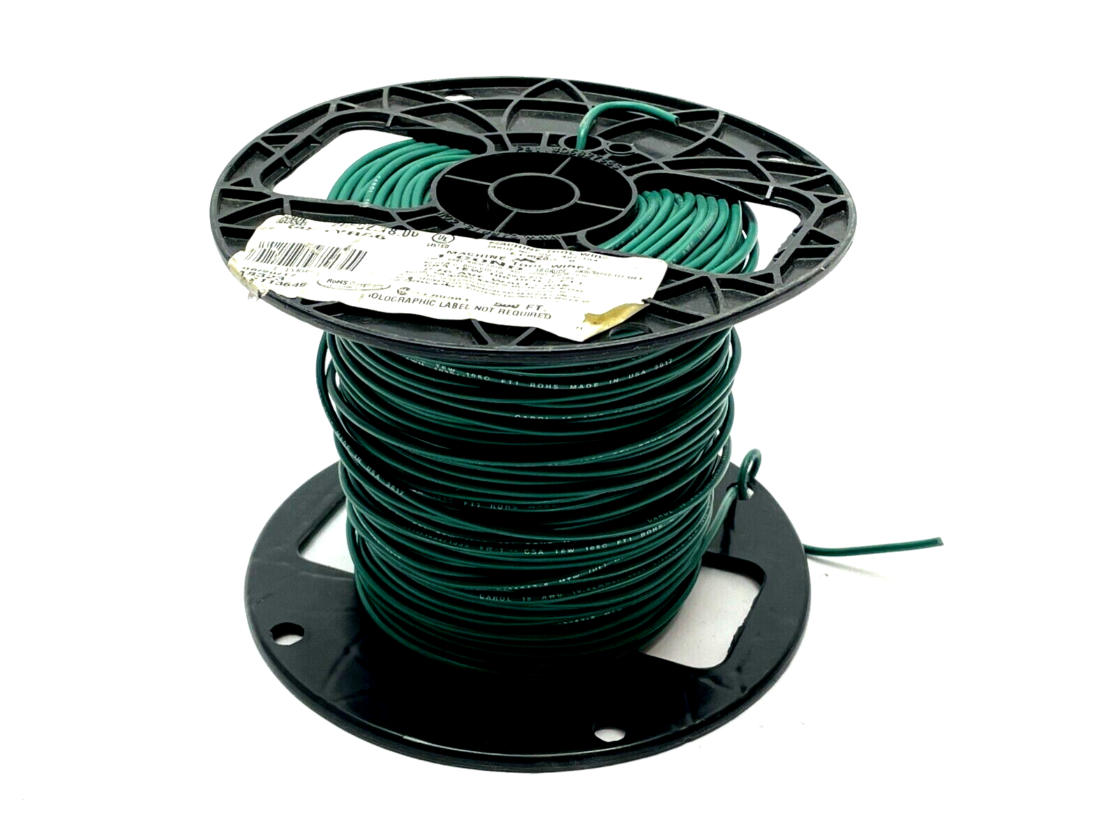 76502.18.06 | Carol Hook-Up Wire 18 AWG 600V 6A 300ft Length - New – Open box - Maverick Industrial Sales