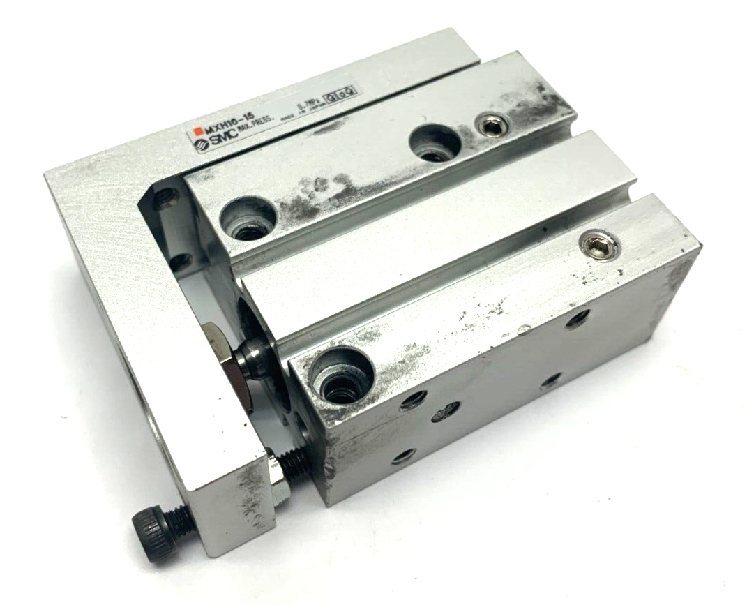 SMC MXH16-15 Compact Slide Cylinder 16mm Bore 15mm Stroke - Used - Maverick Industrial Sales