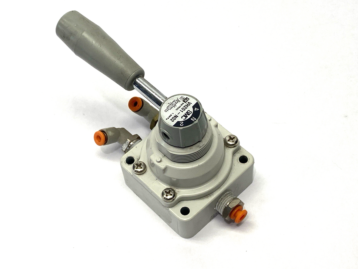 VH201-N02 | SMC Hand Valve 1/4" NPT 3‑Position Rotary Lever - Used - Maverick Industrial Sales