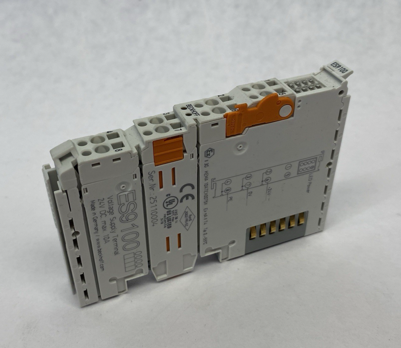 Beckhoff ES9100 EtherCAT Terminal, potential supply, 24 V DC, 10 A - Maverick Industrial Sales