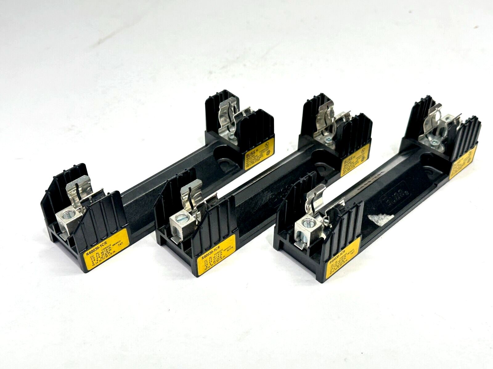 R60030-1CR | Bussmann Fuse Block 1-Pole Class R 30A 600V LOT OF 3 - Open box - Maverick Industrial Sales