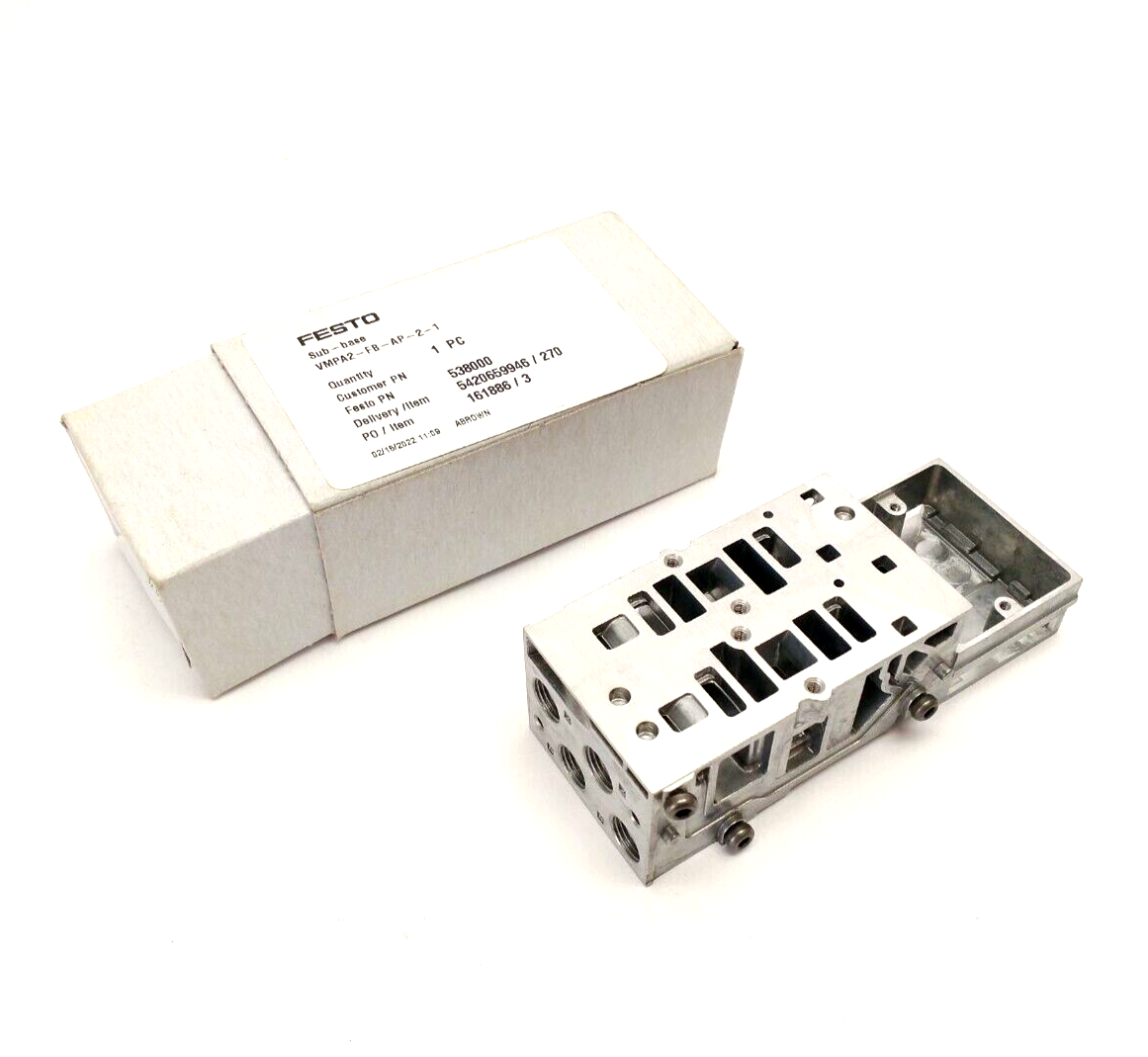 Festo VMPA2-FB-AP-2-1 Valve Manifold Sub-Base G1/8 538000 - Maverick Industrial Sales