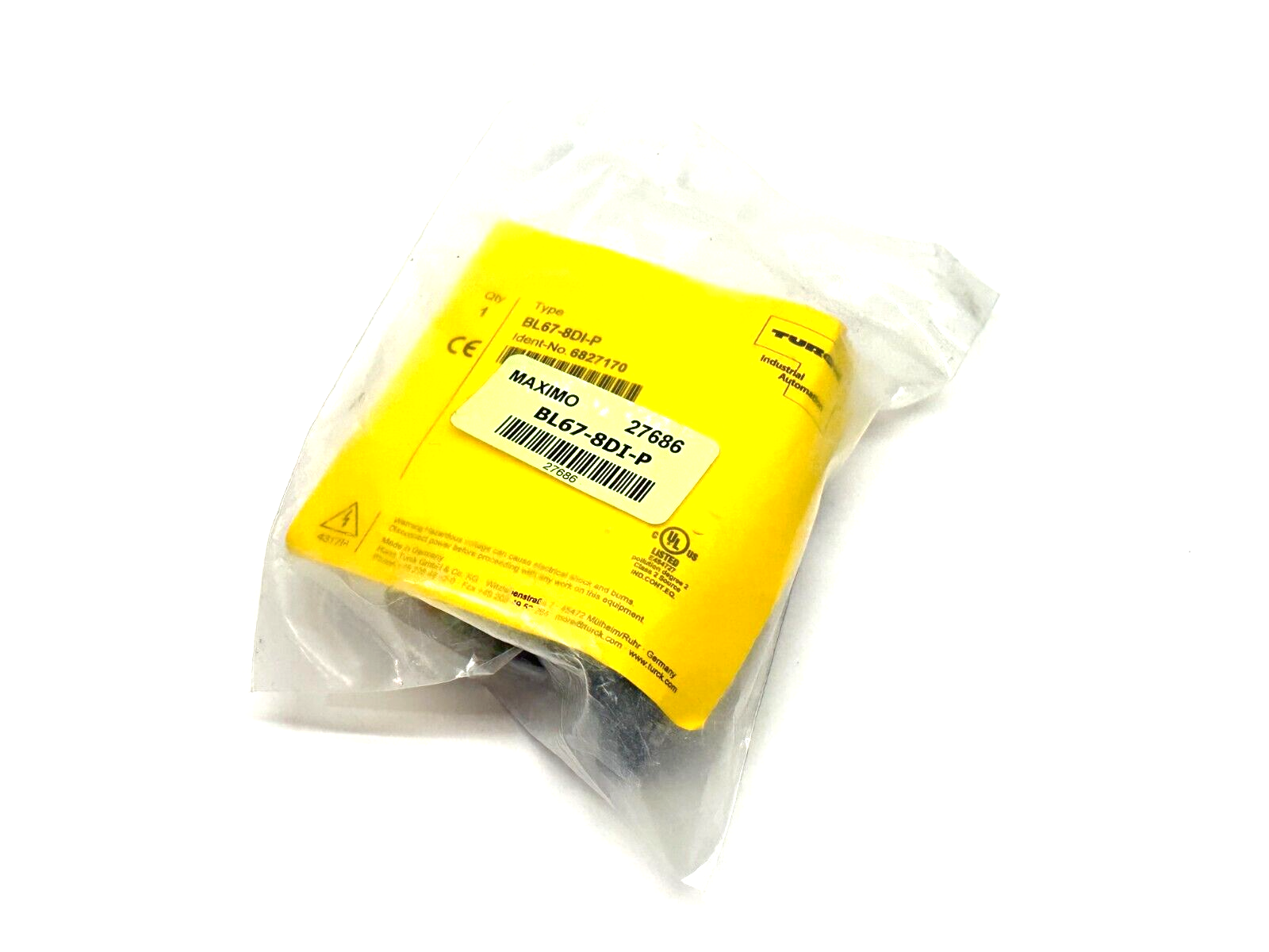 Turck BL67-8DI-P Base Module Digital 8-Input 6827170 - New - Maverick Industrial Sales