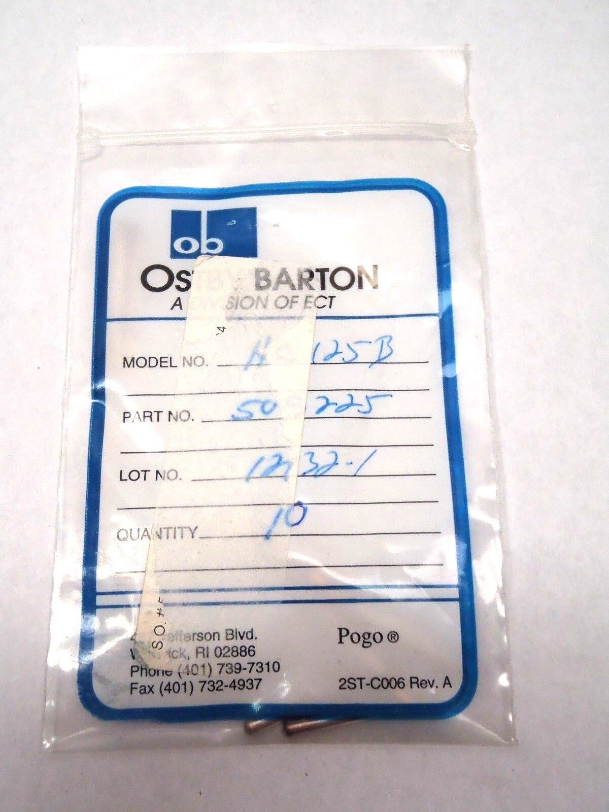 509225 | Ostby Barton HC125B Pogo Test Probe LOT OF 10 - New Other - Maverick Industrial Sales