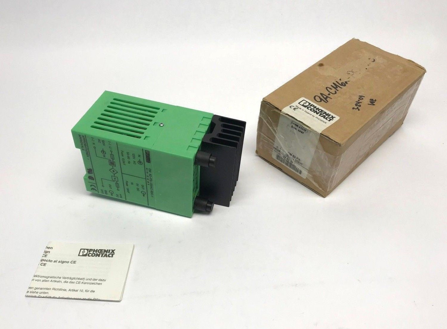 NR. 2943369, CM 62-PS-120AC/5DC/1, 43210 22/97 | Phoenix Contact CM 62-PS-120AC/5DC/1 Power Supply Module DIN Rail 2943369- New – Open box - Maverick Industrial Sales
