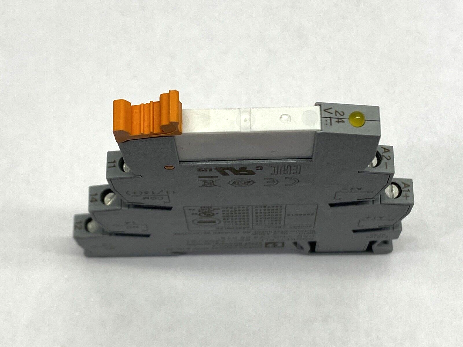 Phoenix Contact 2966016 Relay Terminal Block PLC-BSC-24DC/21 w/ 2961105 Relay - New – Open box - Maverick Industrial Sales