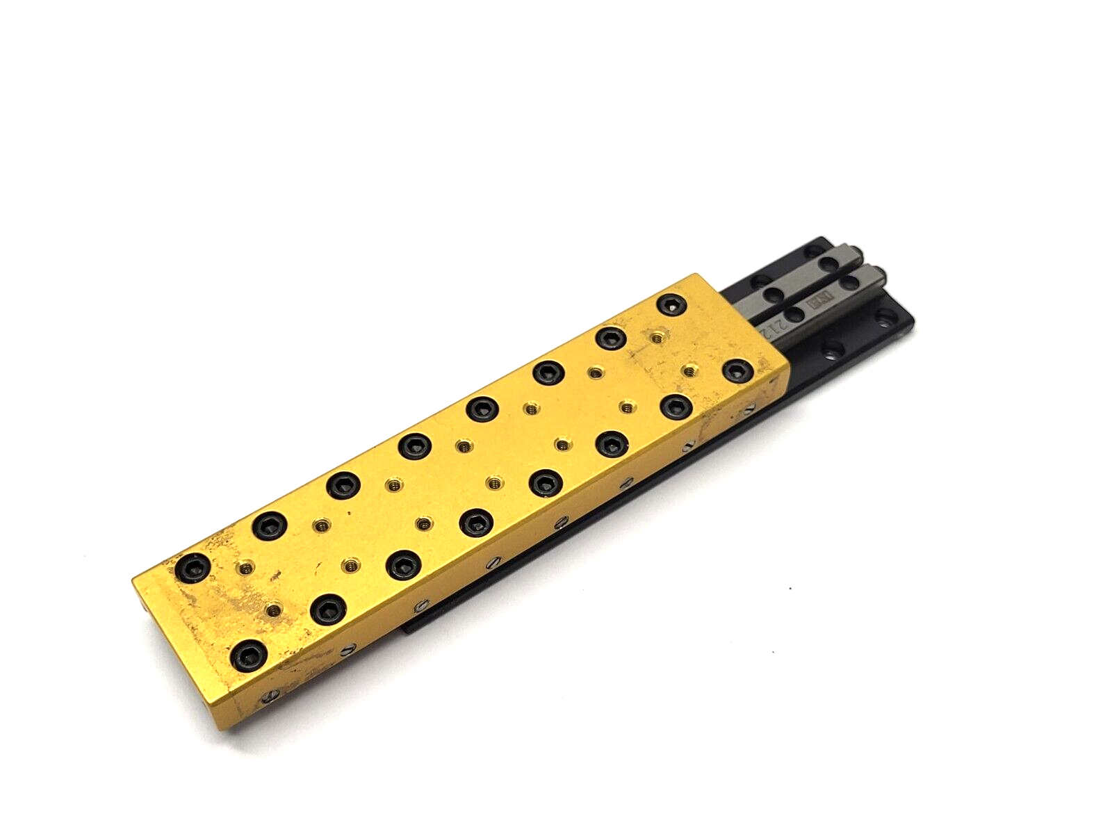 Deltron NBT-1125A Aluminum Crossed Roller Slide Table 4.921x1.18", Load 197lbs - Used - Maverick Industrial Sales