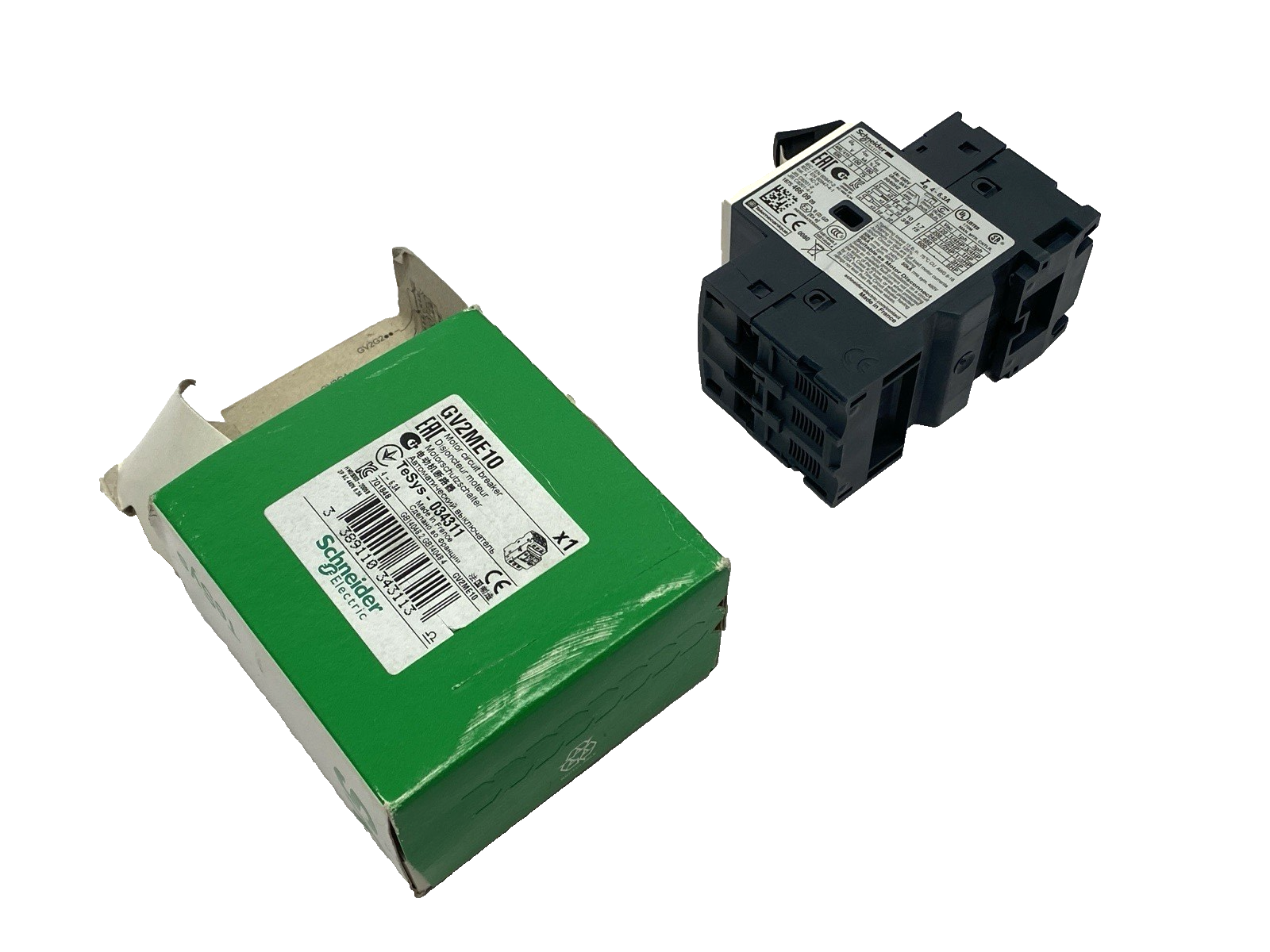 Schneider Electric GV2ME10 Manual Motor Protector Circuit Breaker 3-Pole 4-6,3A - Maverick Industrial Sales