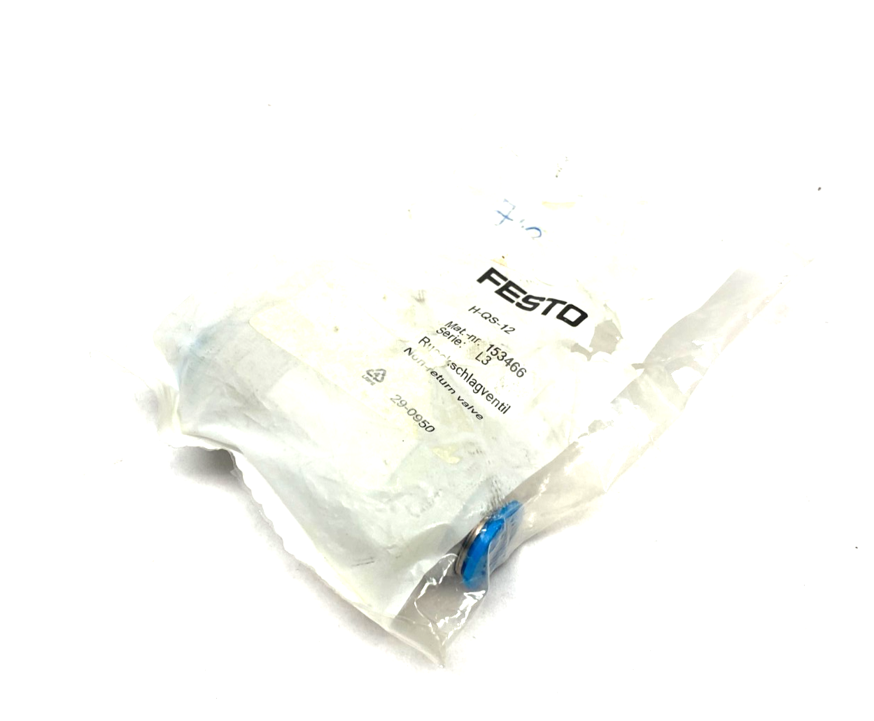 Festo H-QS-12 Non-Return Check Valve 153466 - New - Maverick Industrial Sales