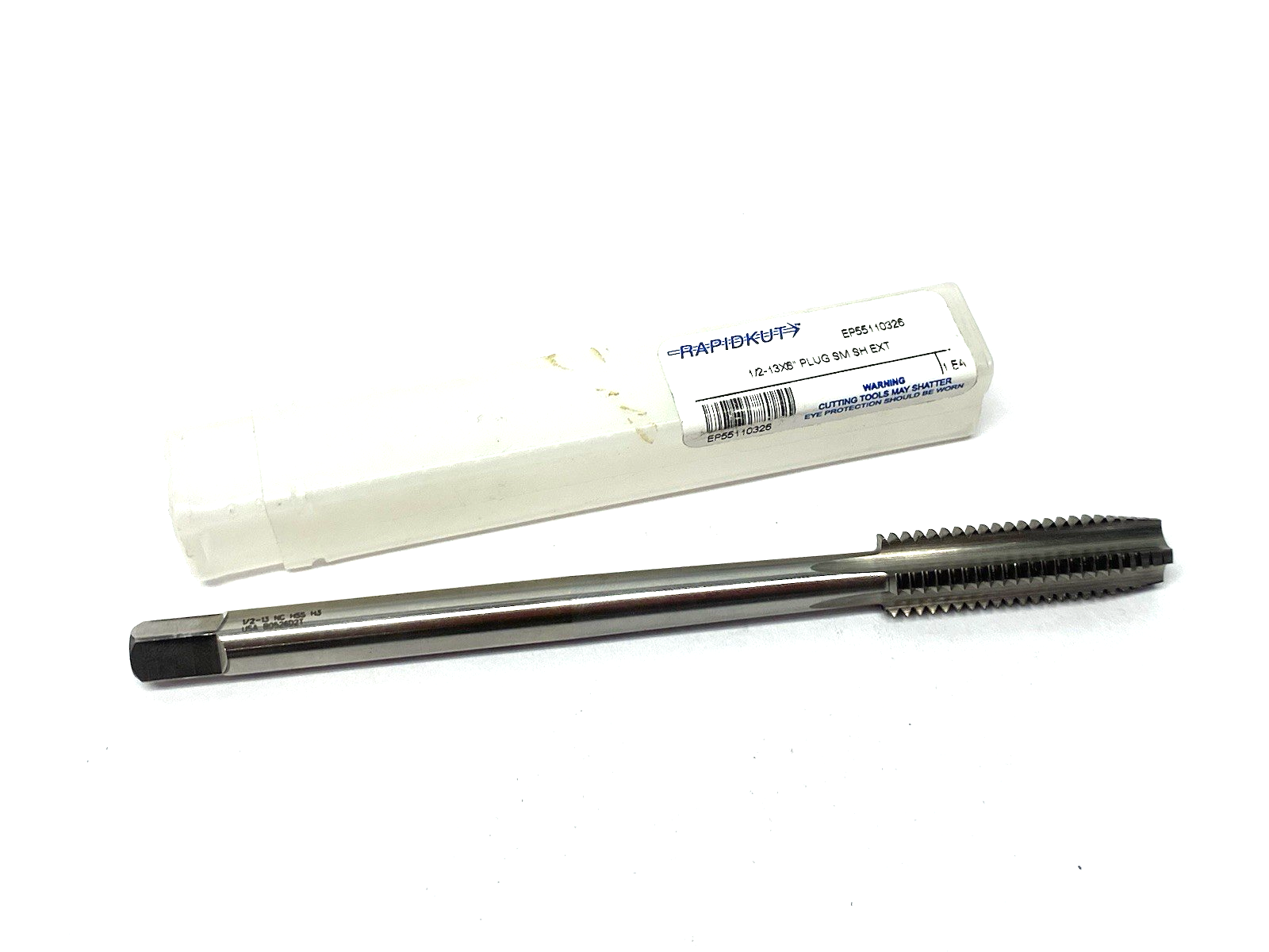 EP55110326 | Rapidkut Extension Plug Tap 1/2-13 Dia. - H3- 4 FL - Bright - HSS - New – Open box - Maverick Industrial Sales