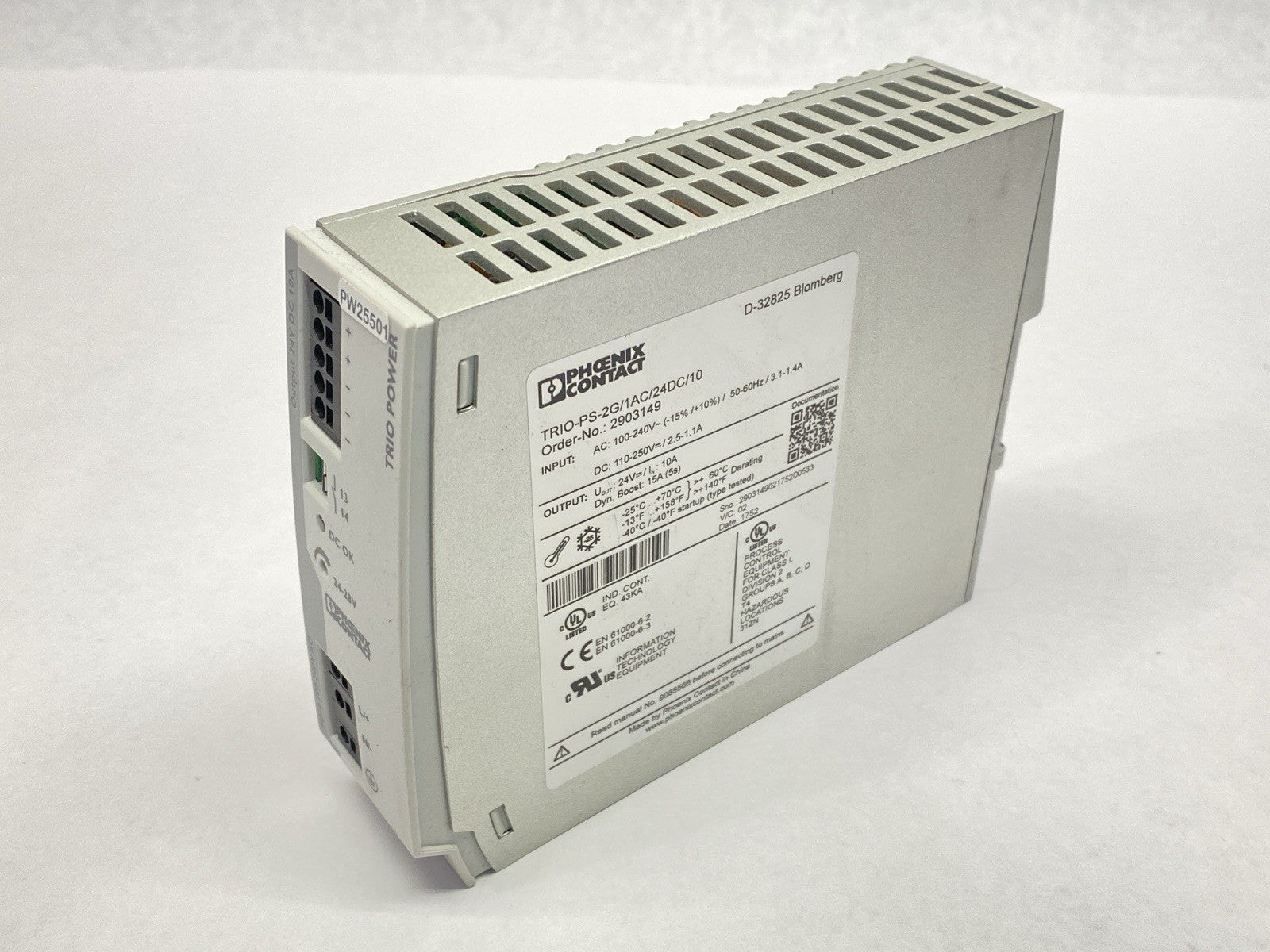 TRIO-PS-2G/1AC/24DC/10,2903149 | Phoenix Contact TRIO-PS-2G/1AC/24DC/10 Power Supply 10A 24VDC 2903149 - Used - Maverick Industrial Sales