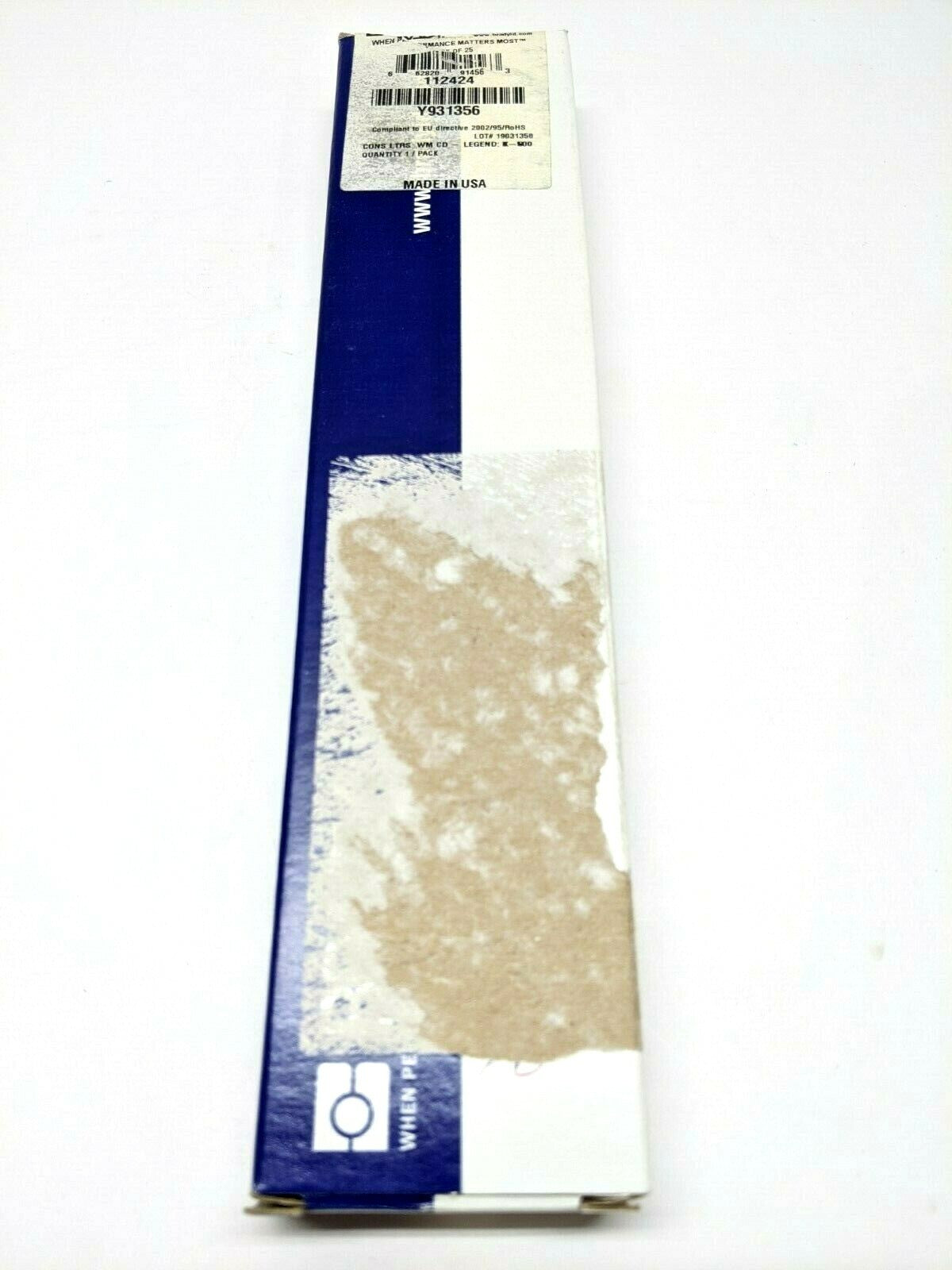 Brady WM-K-O-PK Vinyl Cloth Wire Marker 112424 LOT OF 25 Sheets - New – Open box - Maverick Industrial Sales