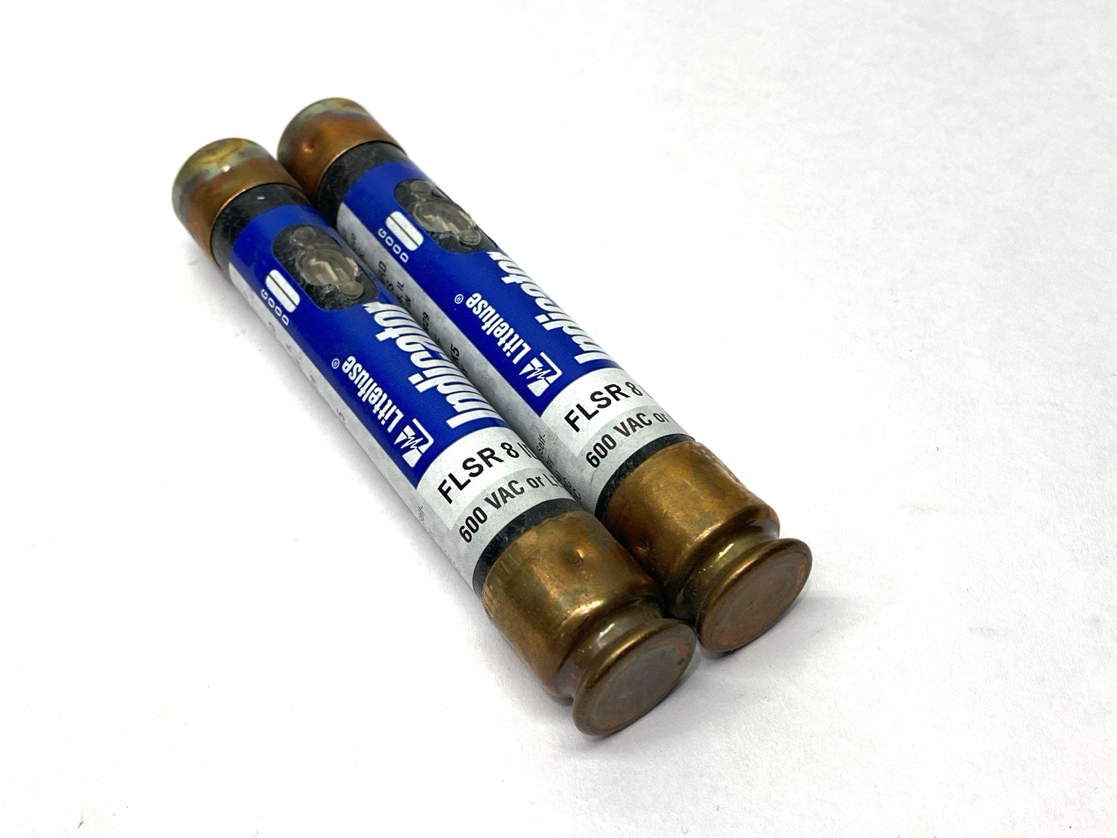 Littelfuse FLSR8ID Indicator Fuse Dual Element Time Delay Class RK5 8A LOT OF 2 - Maverick Industrial Sales