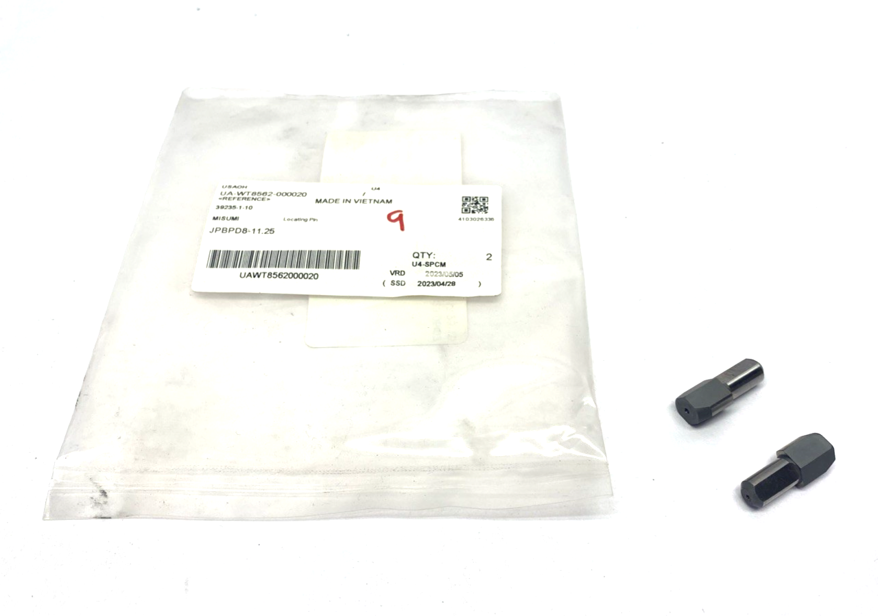 MiSUMi JPBPD8-11.25 Locating Pin 11.25mm Position Side 8mm OD Mounting Side 2-PK - Maverick Industrial Sales