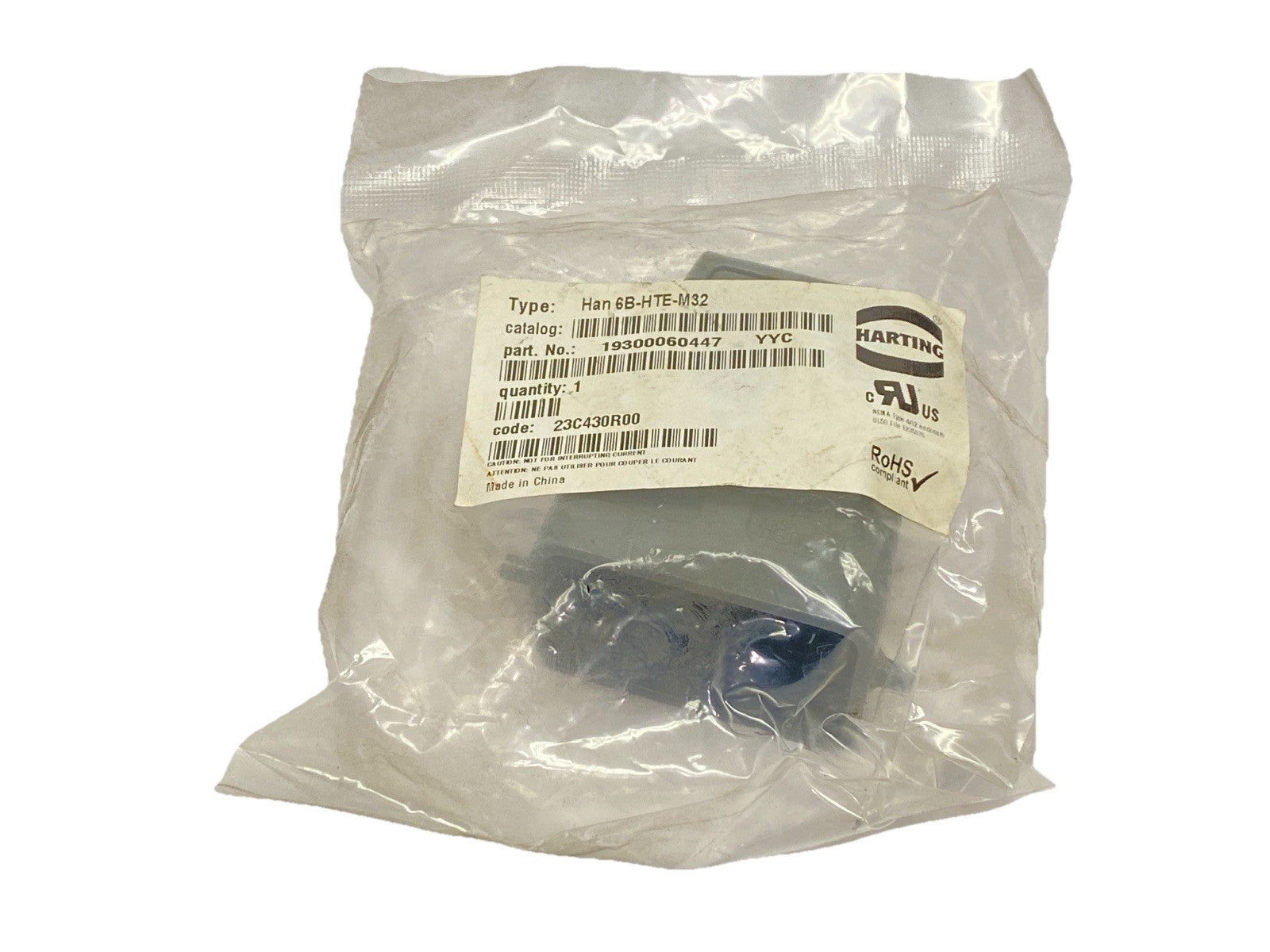 19300060447 | Harting Han B 6B Top Entry Hood M32 Han 6B-HTE-M32 - New - Maverick Industrial Sales