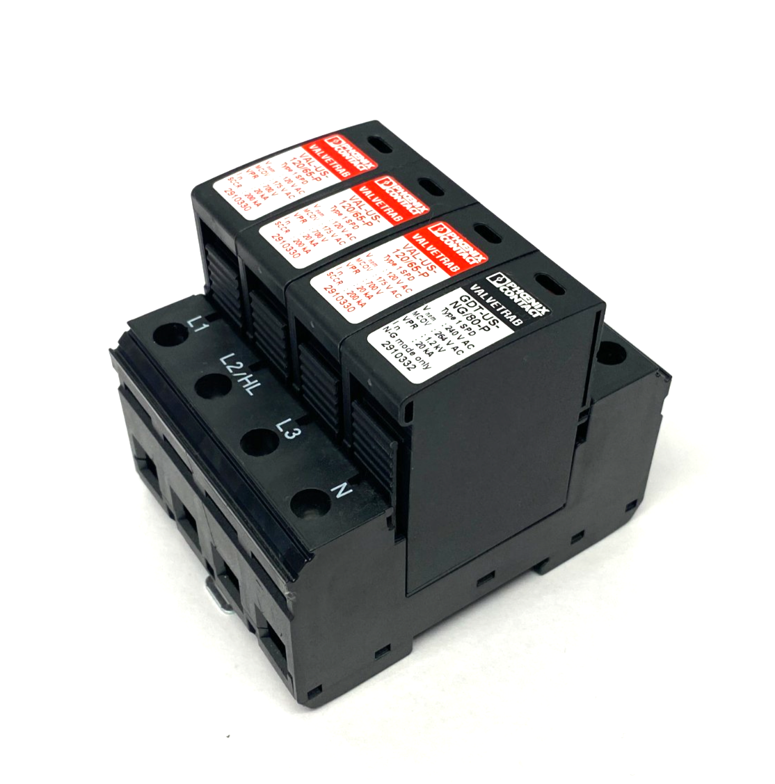 Phoenix Contact VAL-US-120/65/3+1-FM 4-Channel Surge Protection Device 2910360 - Maverick Industrial Sales