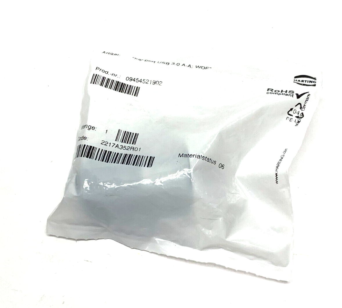 Harting 09454521902 Type A Jack USB Interface Port har-port USB 3.0 A-A; PFT - New - Maverick Industrial Sales