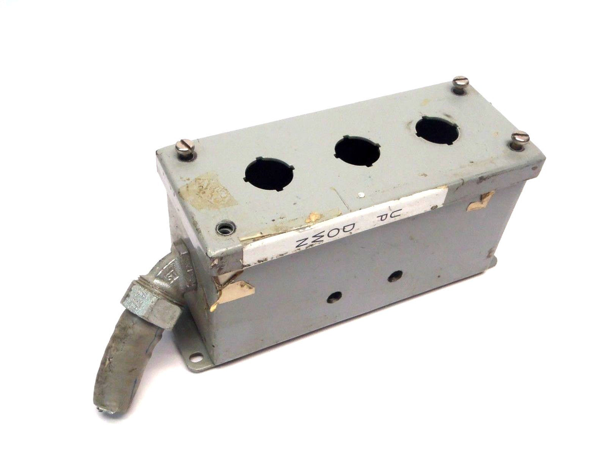 Hoffman E-3PBGX Pushbutton Enclosure 3 Hole 22.5mm 7.00 x 2.75 X 3.50 - Maverick Industrial Sales