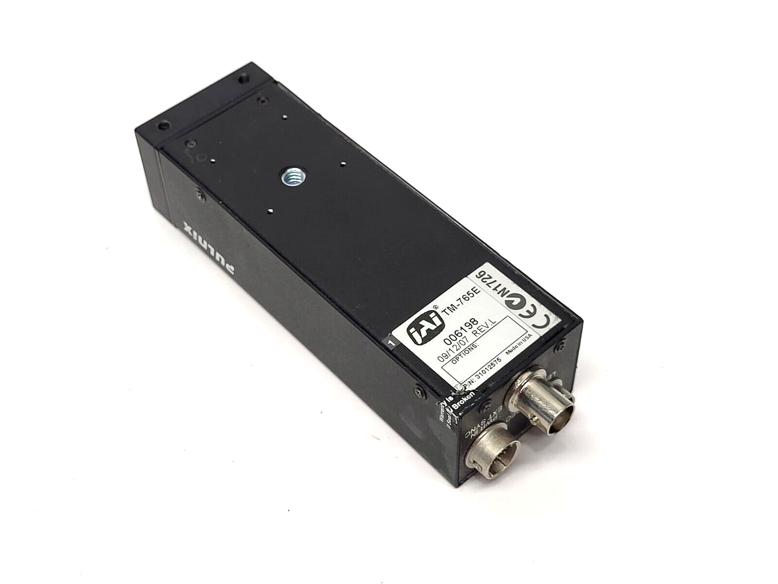 Pulnix TM-765E CCD Camera Monochrome 31012575 Rev. L - For parts or not working - Maverick Industrial Sales