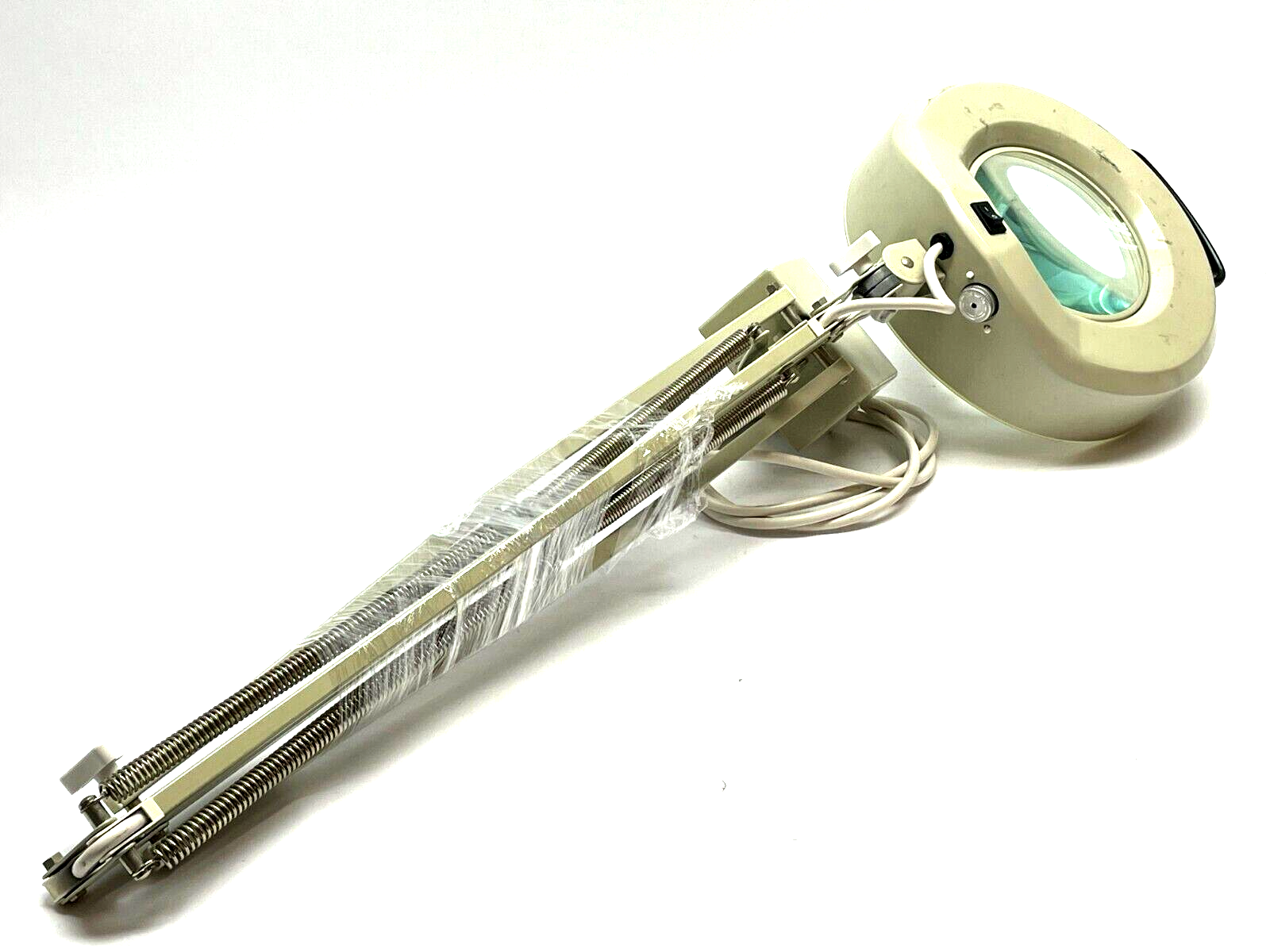 LTS120-30-WHITE | Luminaire Swing Arm Clamp on Fluorescent Magnifying Task Light - Used - Maverick Industrial Sales