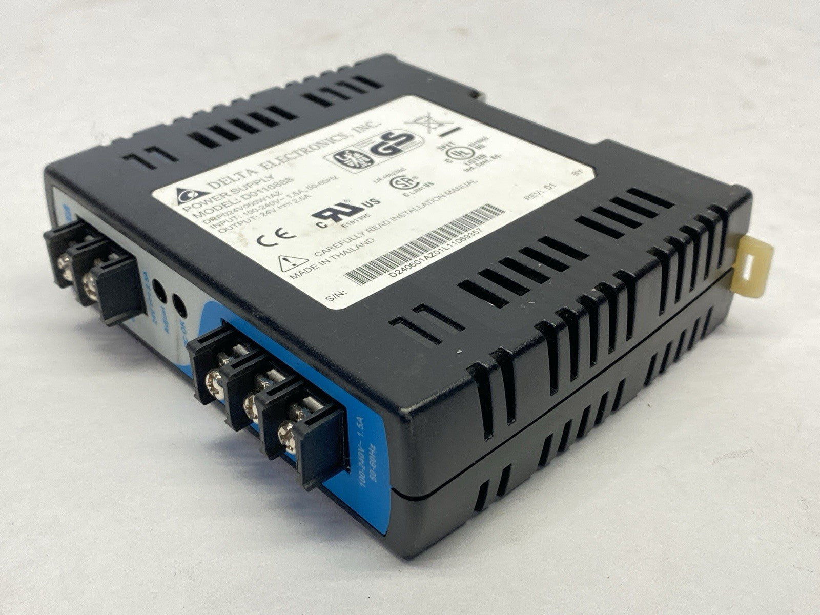 D0116888 | Delta Electronics Power Supply 1.5A 100-240V Input 2.5A 24V Output - Used - Maverick Industrial Sales