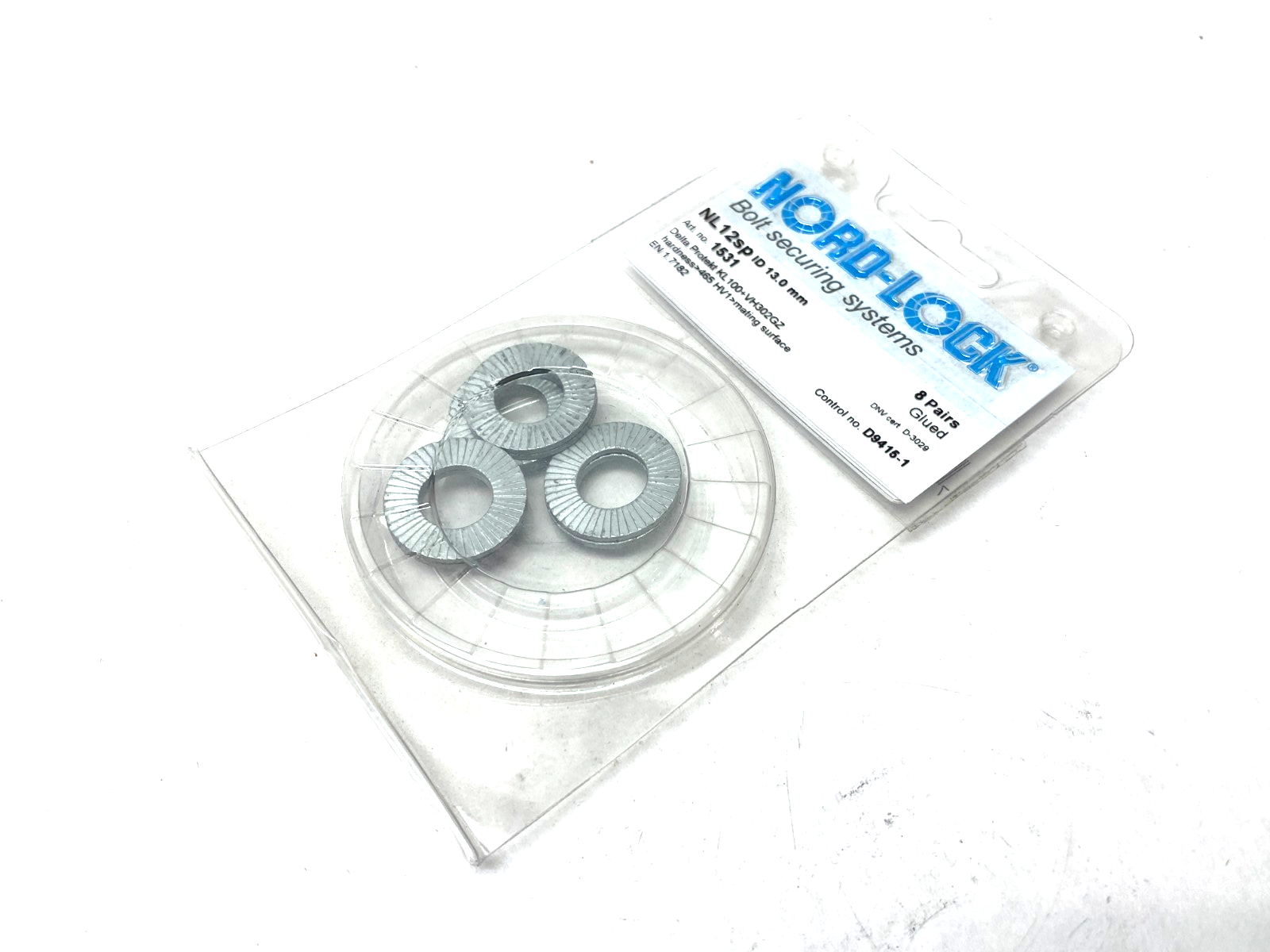 Nord Lock 1531 Wedge Lock Washer NL12sp ID 13.0mm PKG OF 8 PAIRS - Maverick Industrial Sales