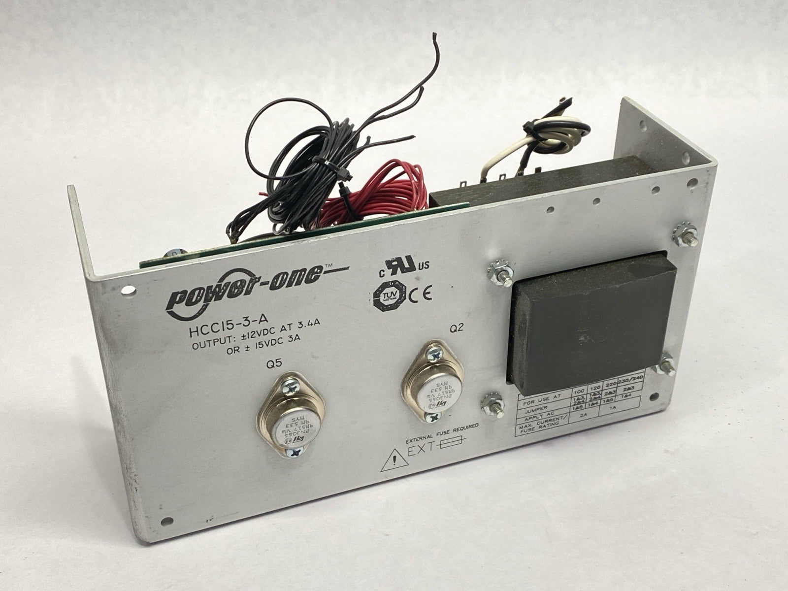 HCCI5-3-A | Power One DC Power Supply 3.4A 12VDC / 3A 15VDC - Used - Maverick Industrial Sales