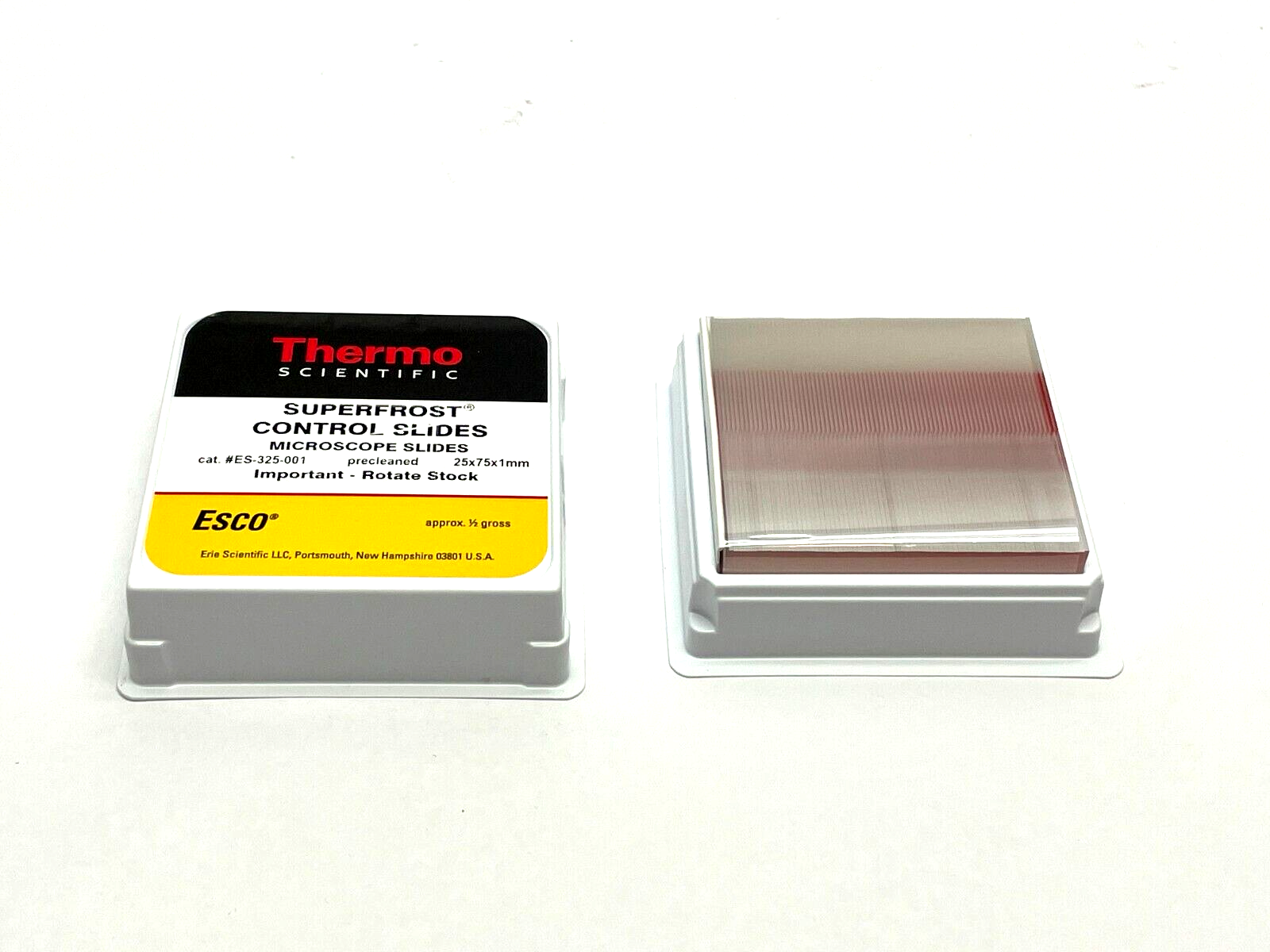 Thermo Scientific ES-325-001 SuperFrost Control Slides 1/2 Gross - New – Open box - Maverick Industrial Sales