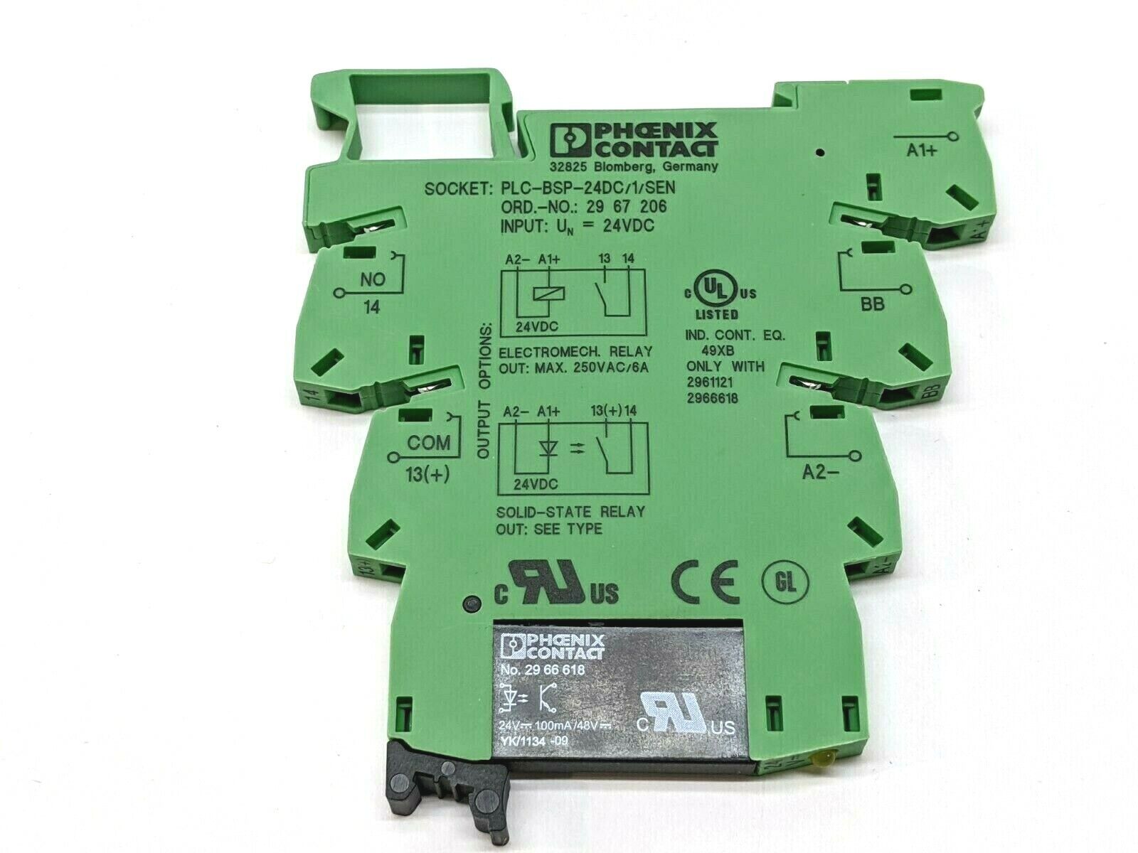 Phoenix Contact PLC-OSP-24DC/48DC/100/SEN Solid State Relay Module 2967578 - Maverick Industrial Sales