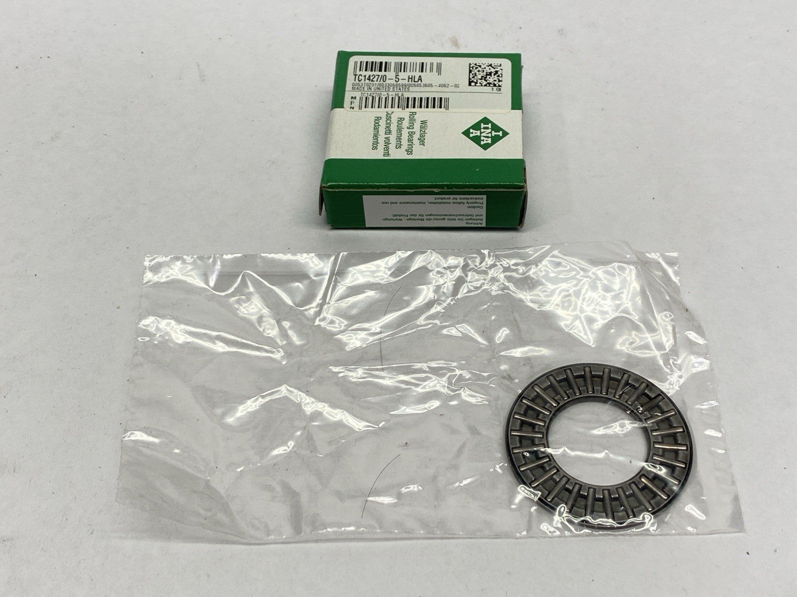 INA TC1427/0-5-HLA Thrust Roller Bearing 7/8" Bore 1-11/16" OD 5/64" Wide - Maverick Industrial Sales