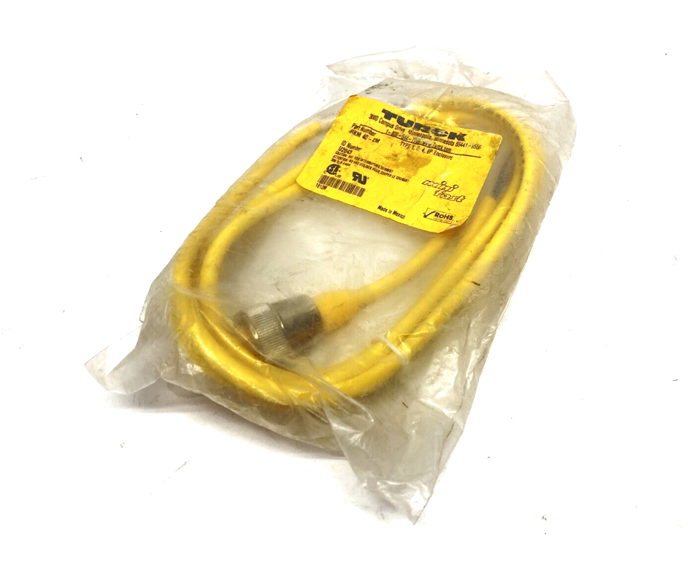 Turck RKM 40-2M Actuator & Sensor Cable 7/8" Female 4-Pin 2m, U2043 - New - Maverick Industrial Sales