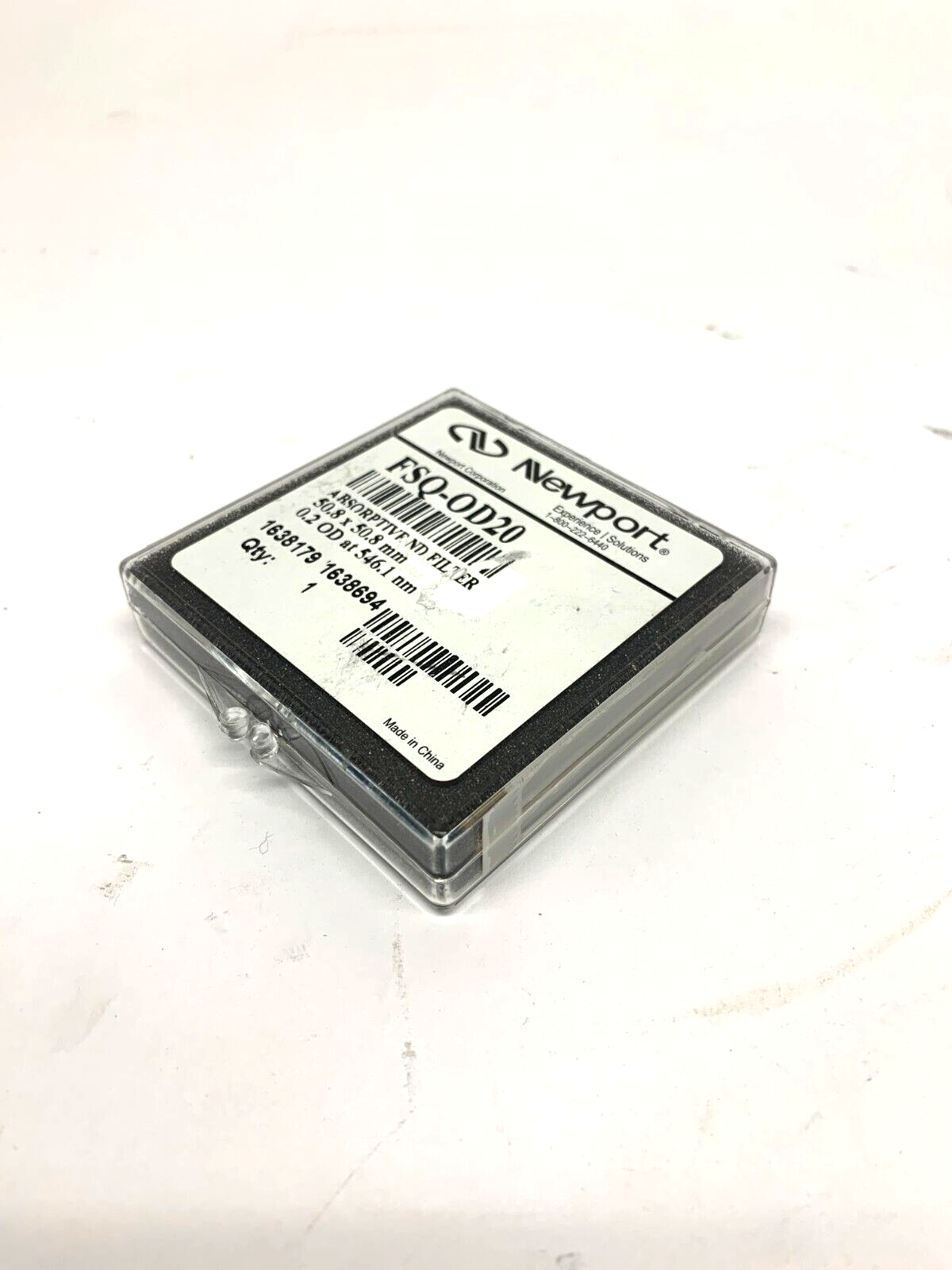 Newport FSQ-OD20 Absorptive Neutral Density Filter 50.8 x 50.8mm - New - Maverick Industrial Sales