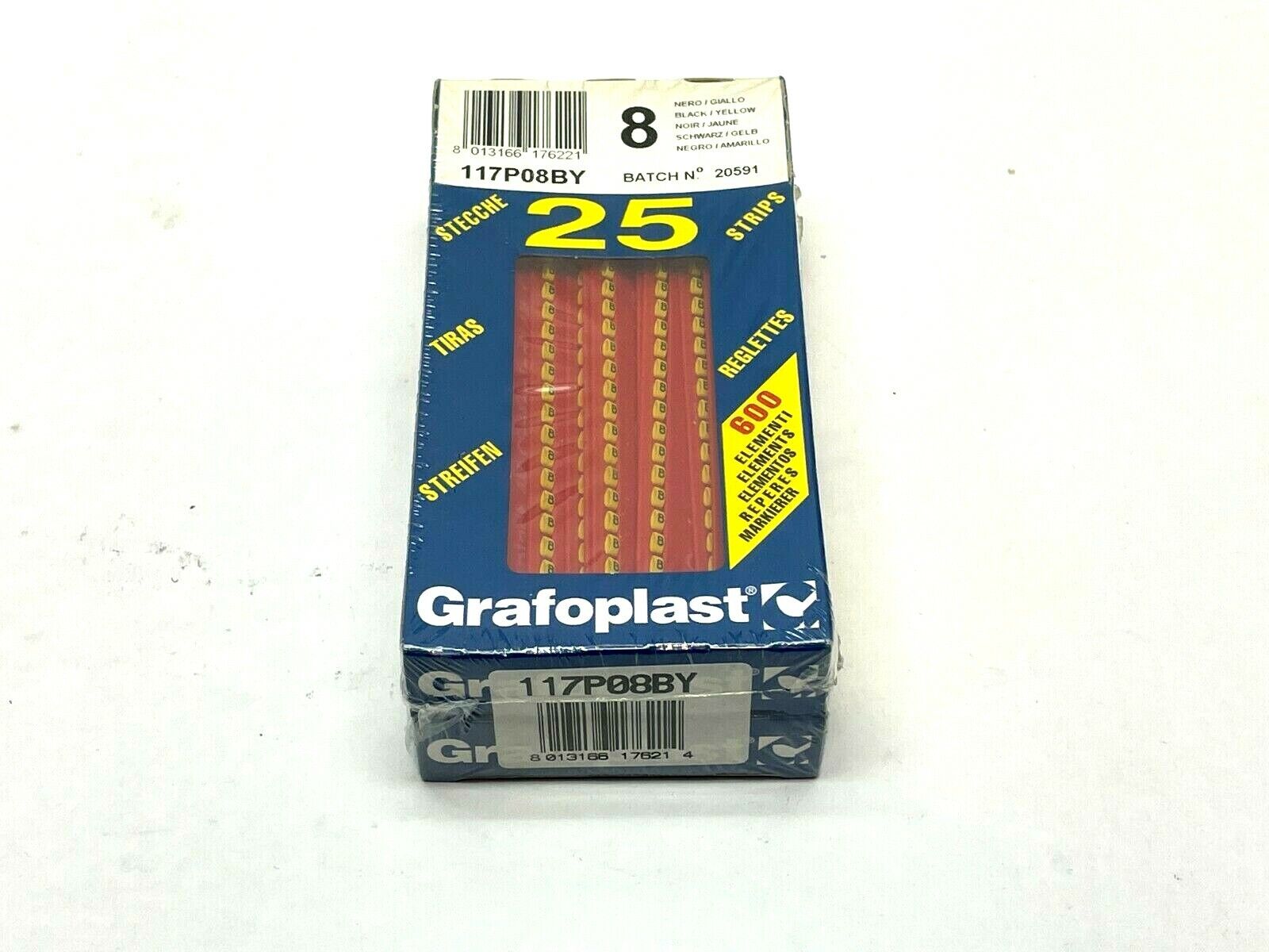 117P08BY | Grafoplast Wiremarker Strips LOT OF 50 - New - Maverick Industrial Sales
