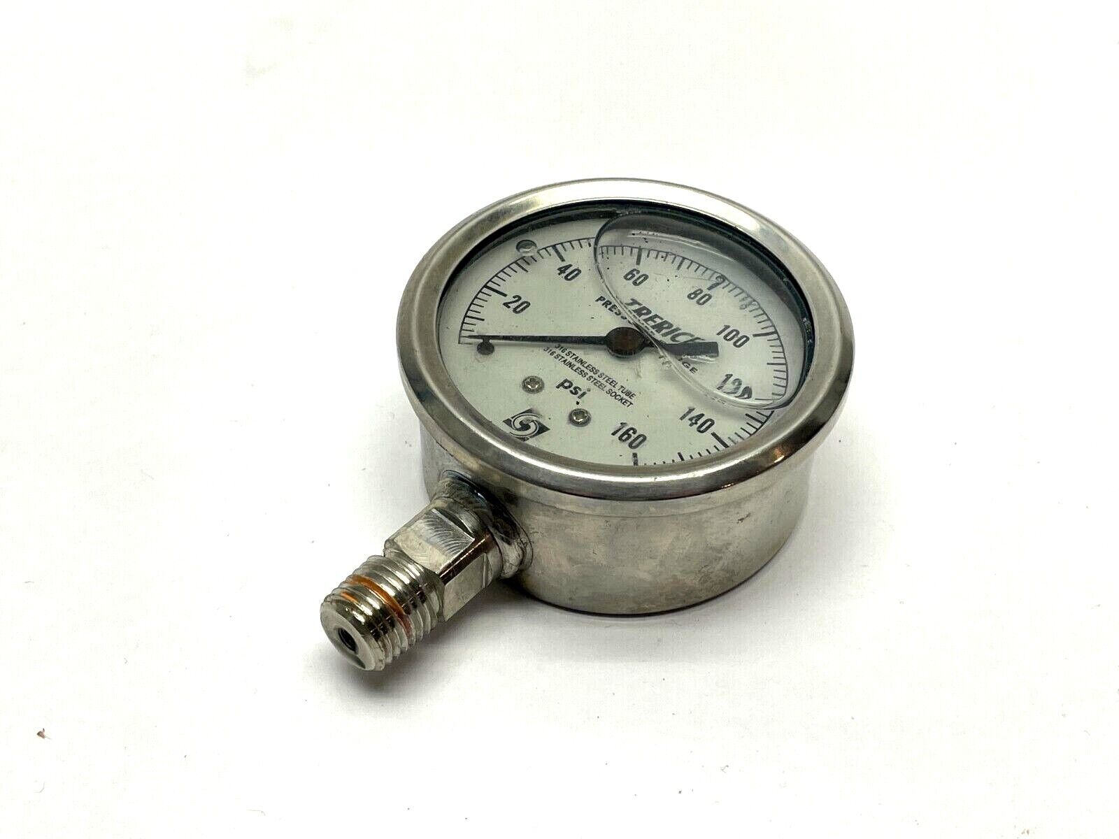 Trerice D82B2501LA120 Industrial Utility Gauge 0-160psi 1/8" NPT - Maverick Industrial Sales
