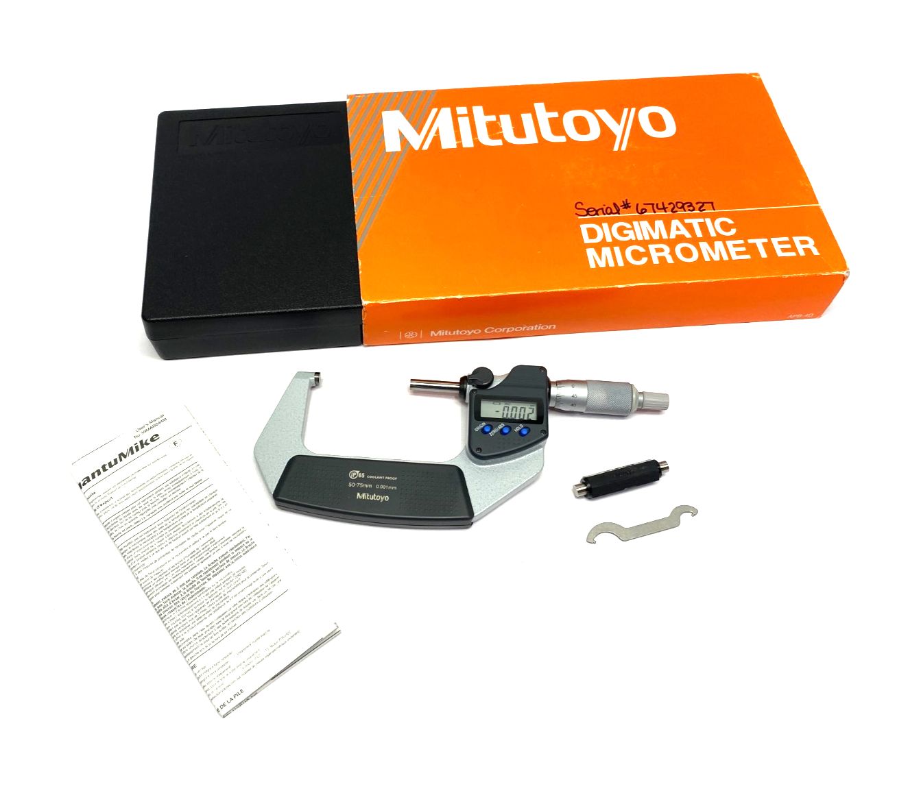 Mitutoyo 293-242-30 QuantuMike Digimatic Micrometer Coolant-Proof MDC-75PX - Maverick Industrial Sales