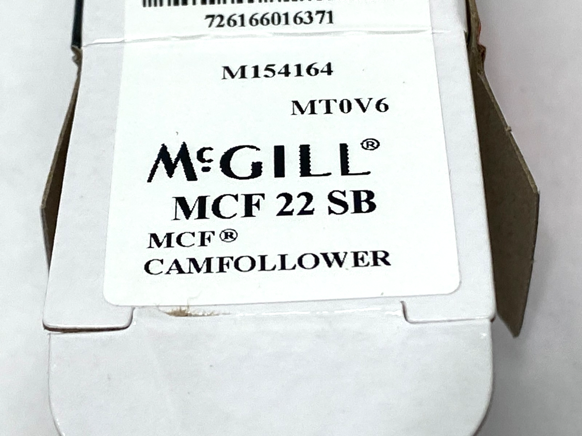 McGill MCF 22 SB Cam Follower, Crowned, 22mm Dia., 12mm Width, 23mm Stud Length - Maverick Industrial Sales