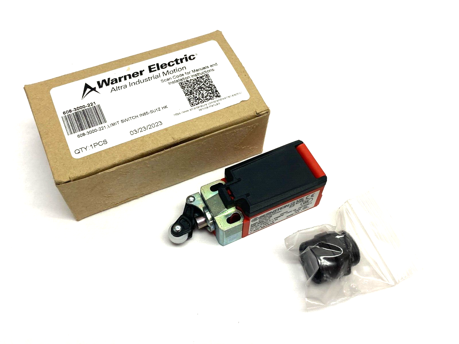 608-3000-221 | Warner Bernstein Roller Limit Switch 240V IN65-SU1Z HK - New – Open Box - Maverick Industrial Sales