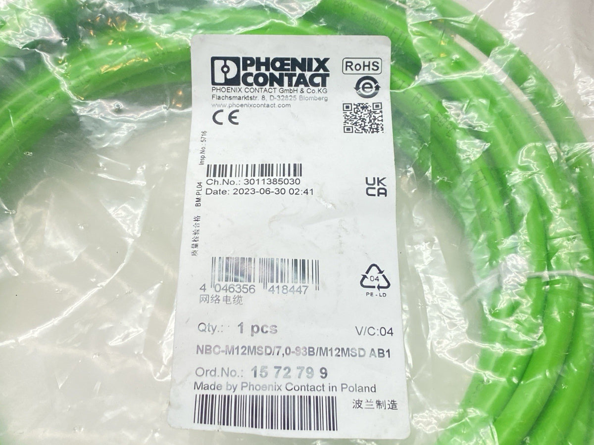 V1-G-OR5M-POC | Pepperl+Fuchs Connection Cable Female M12 4-Pin 5m 221857 - New – Open box - Maverick Industrial Sales