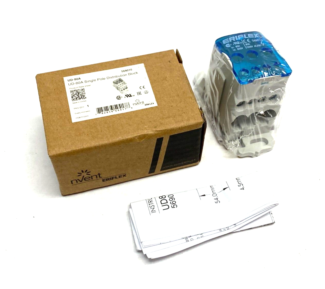 Eriflex UD-80A nVent Single-Pole Distribution Block 569010 - Maverick Industrial Sales