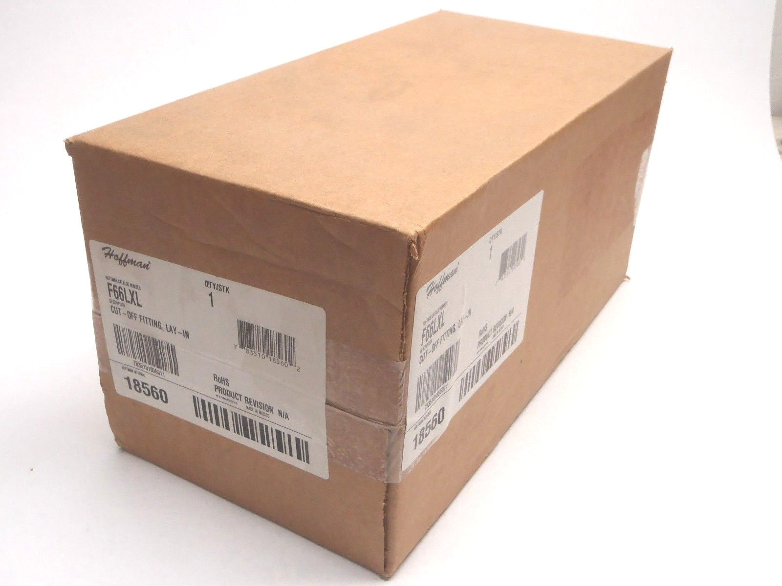 Hoffman F66LXL Cut-Off Fitting Lay-In 6" x 6" Gray Steel - New - Maverick Industrial Sales