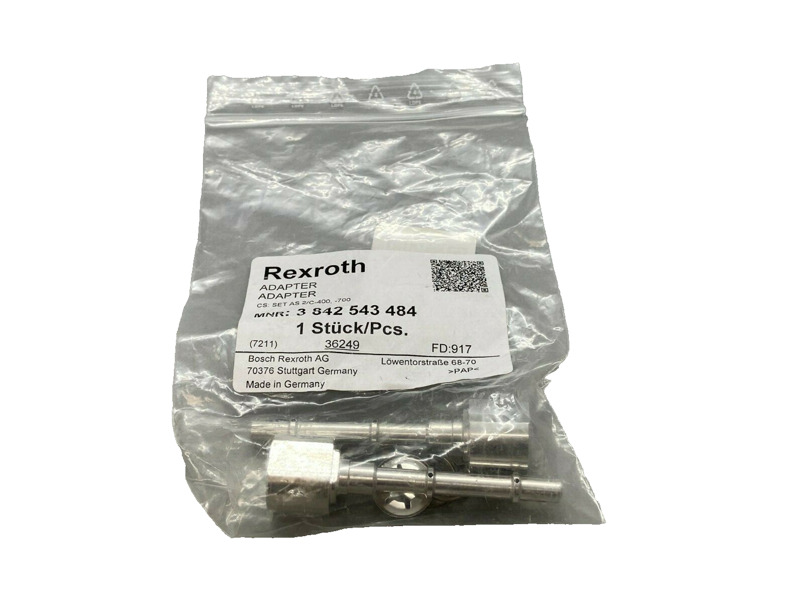 Bosch Rexroth 3842543484 Adapter - Maverick Industrial Sales