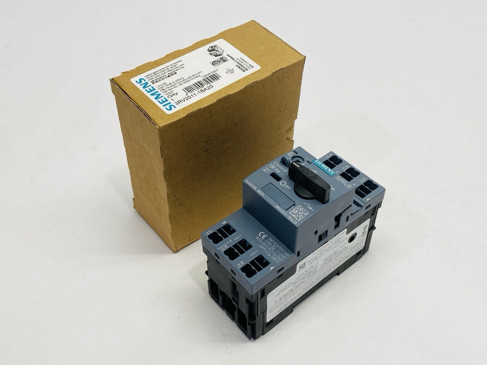 Siemens 3RV2011-1BA20 SIRIUS Motor Protector Circuit Breaker 1.4-2.0A 600V - Maverick Industrial Sales
