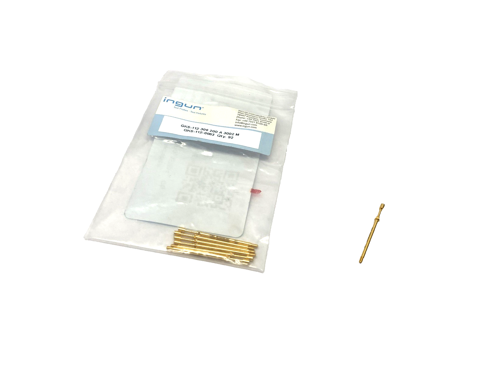 GKS-112-0863, GKS-112 306 200 A 3002 M | Ingun GKS-112 306 200 A 3002 M Spring Loaded GKS-112-0863 LOT OF 7 - New – Open box - Maverick Industrial Sales